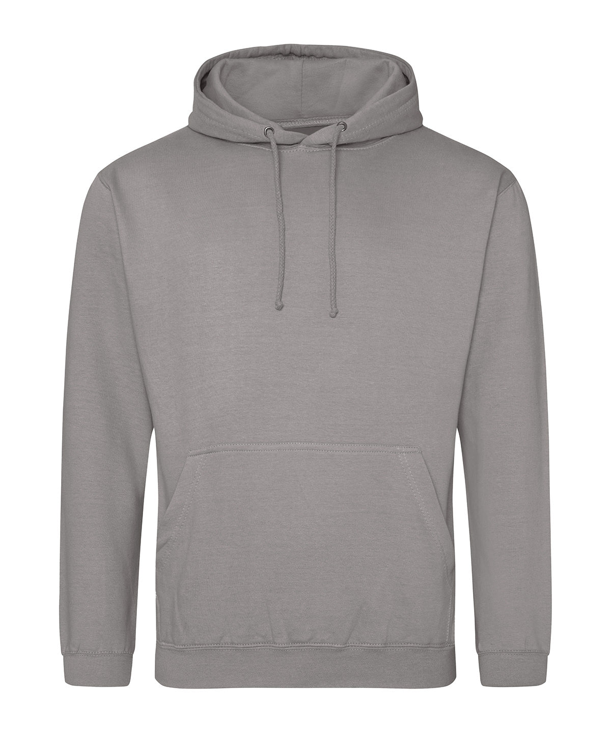 AWDis Just Hoods College hoodie in Platinum Grey, front view