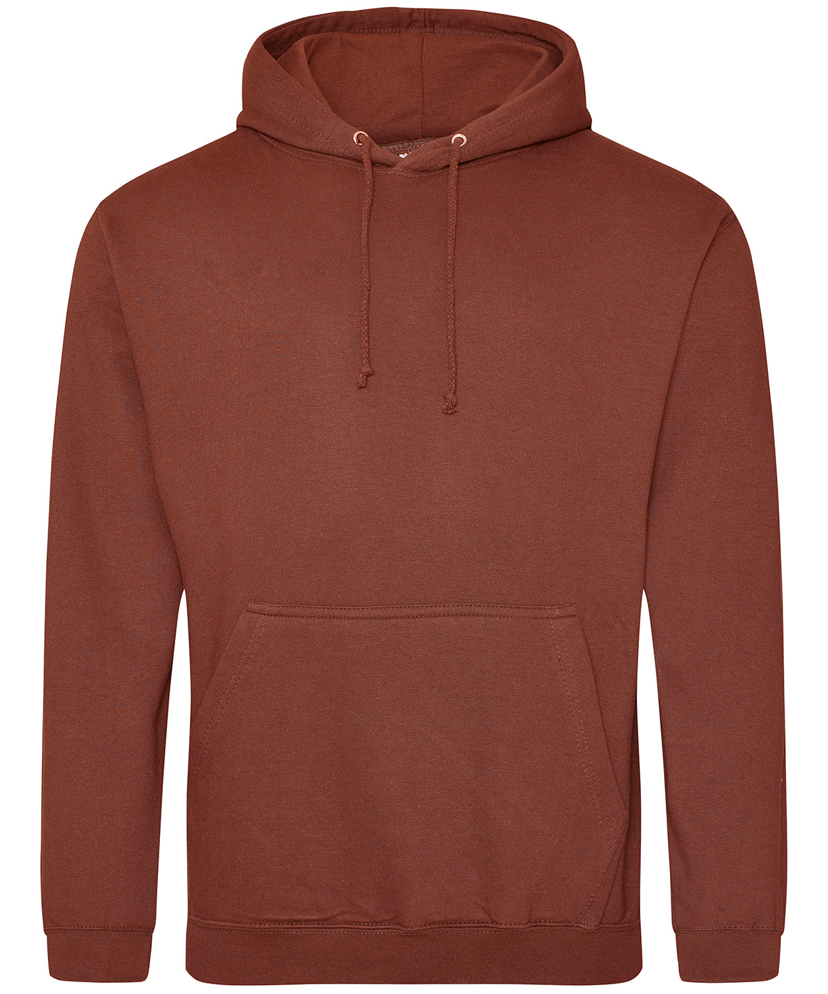 AWDis Just Hoods College hoodie in Red Rust, front view