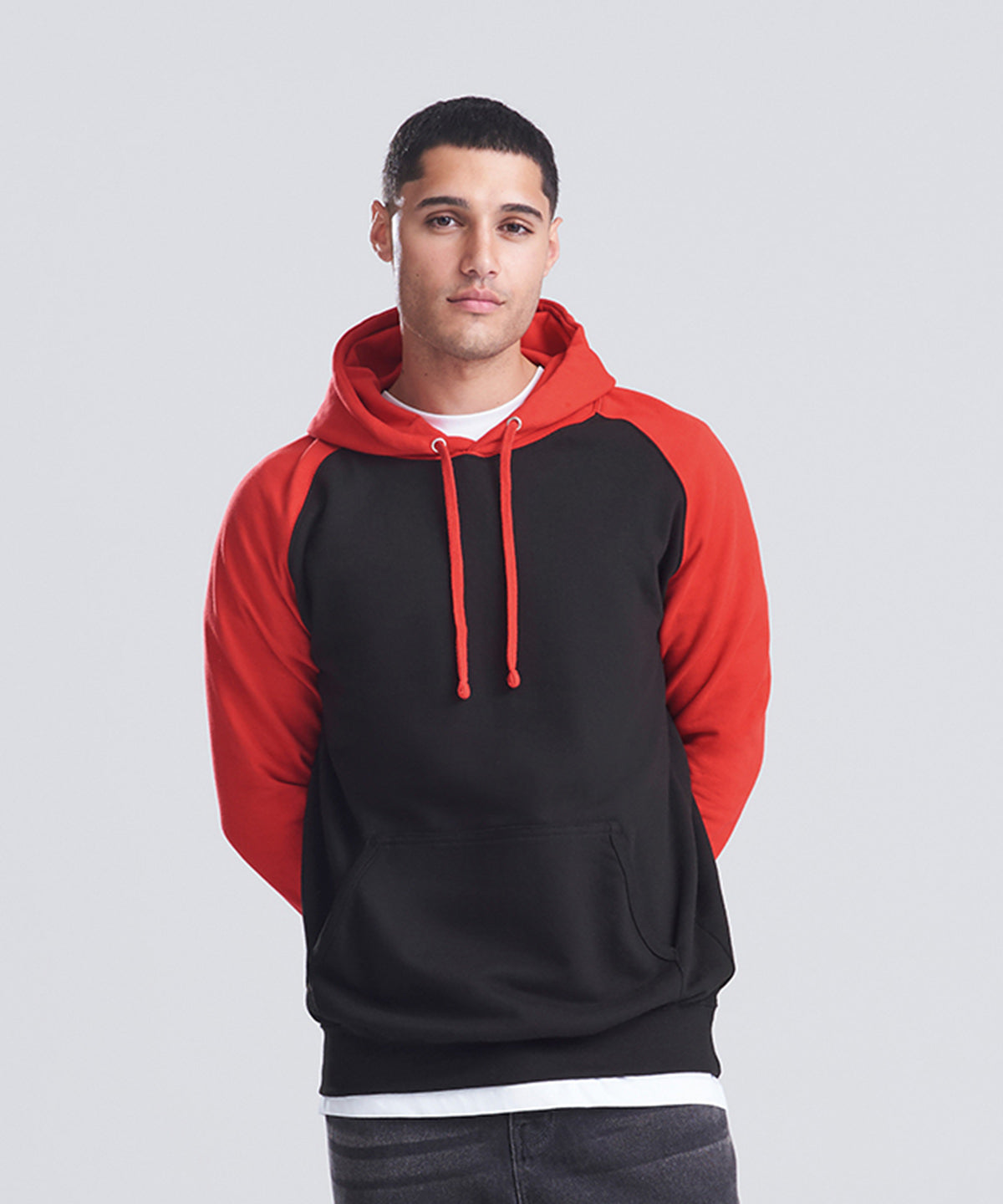 AWDis Just Hoods Baseball hoodie, lifestyle photo