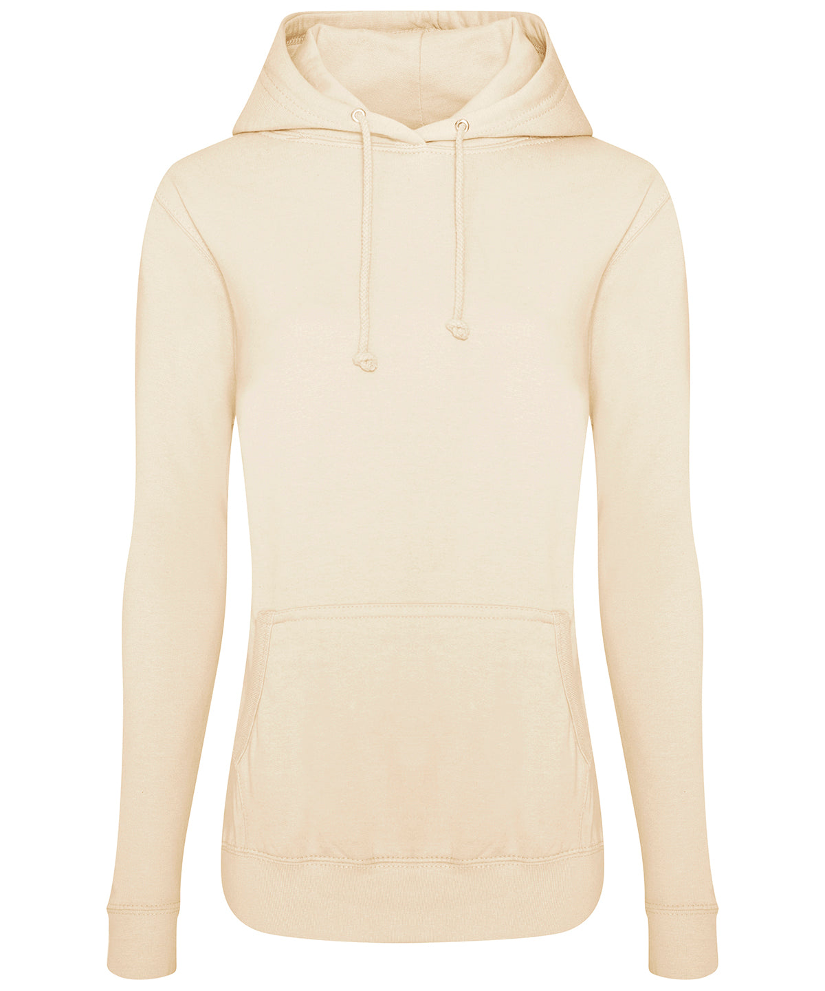 AWDis Just Hoods Women's College Hoodie in Vanilla Milkshake, front view