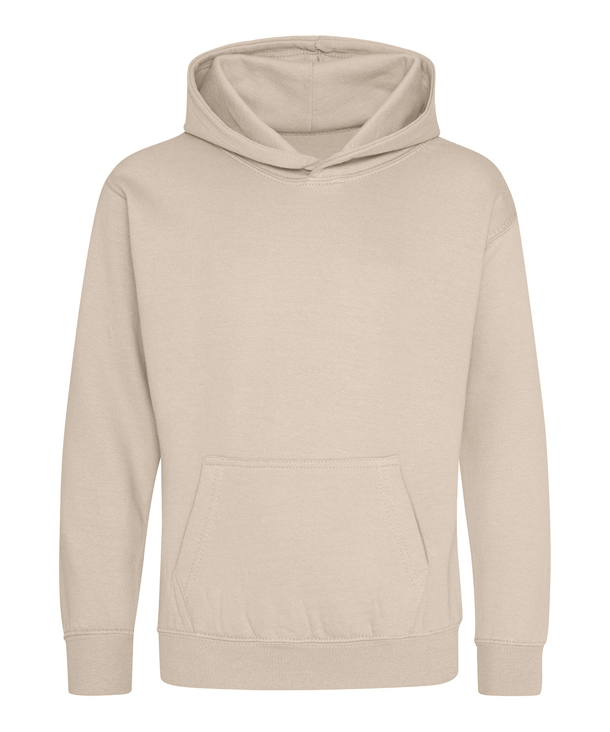 AWDis Just Hoods Kids hoodie in Natural Stone, front view