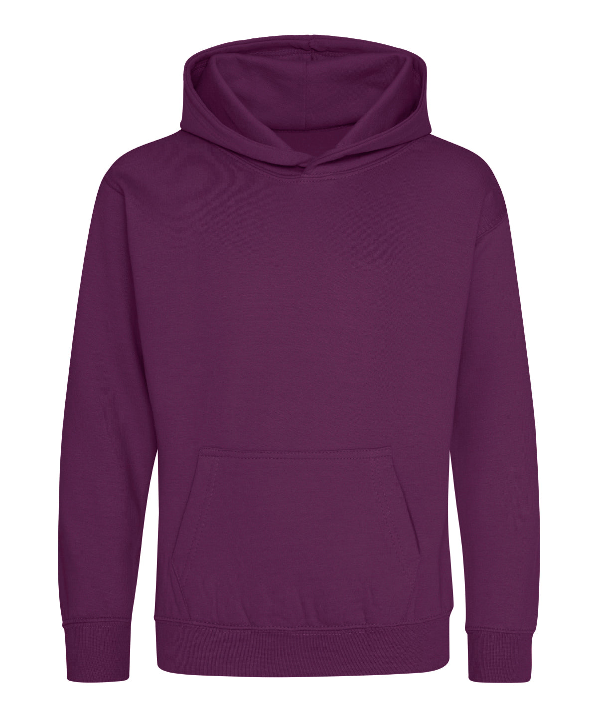 AWDis Just Hoods Kids hoodie in Plum, front view
