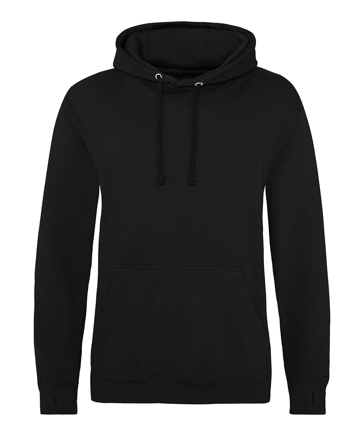 AWDis Just Hoods Street hoodie in Jet Black, front view