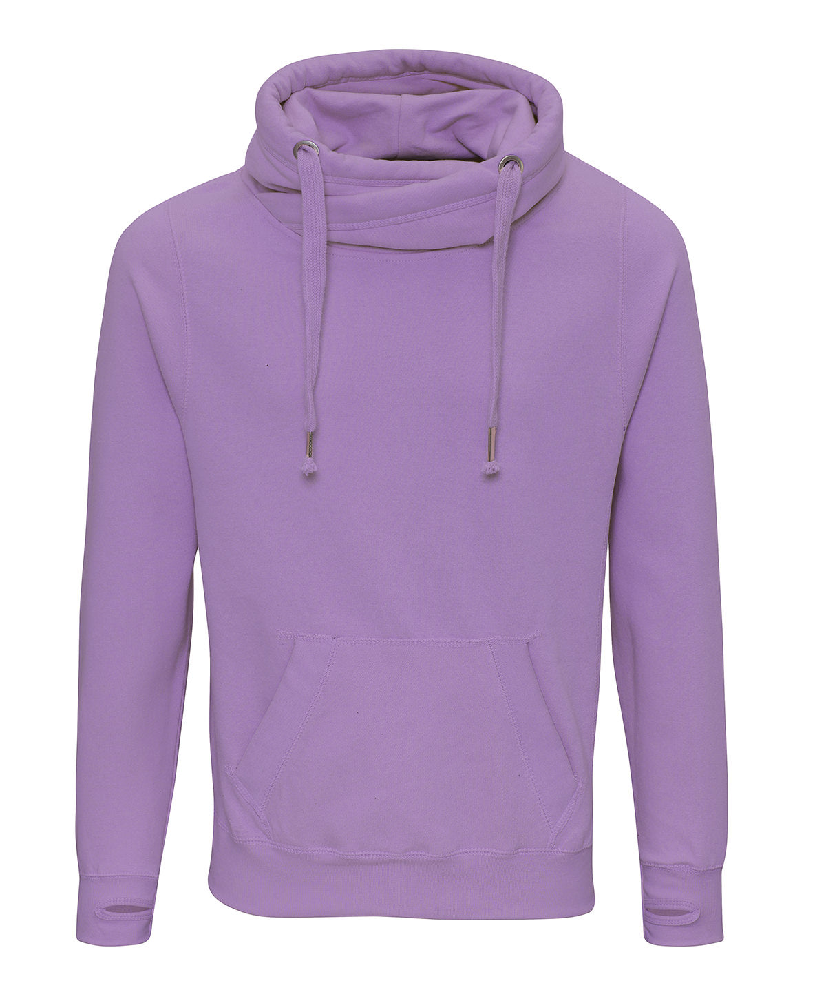 AWDis Just Hoods Cross neck hoodie in Digital Lavender, front view