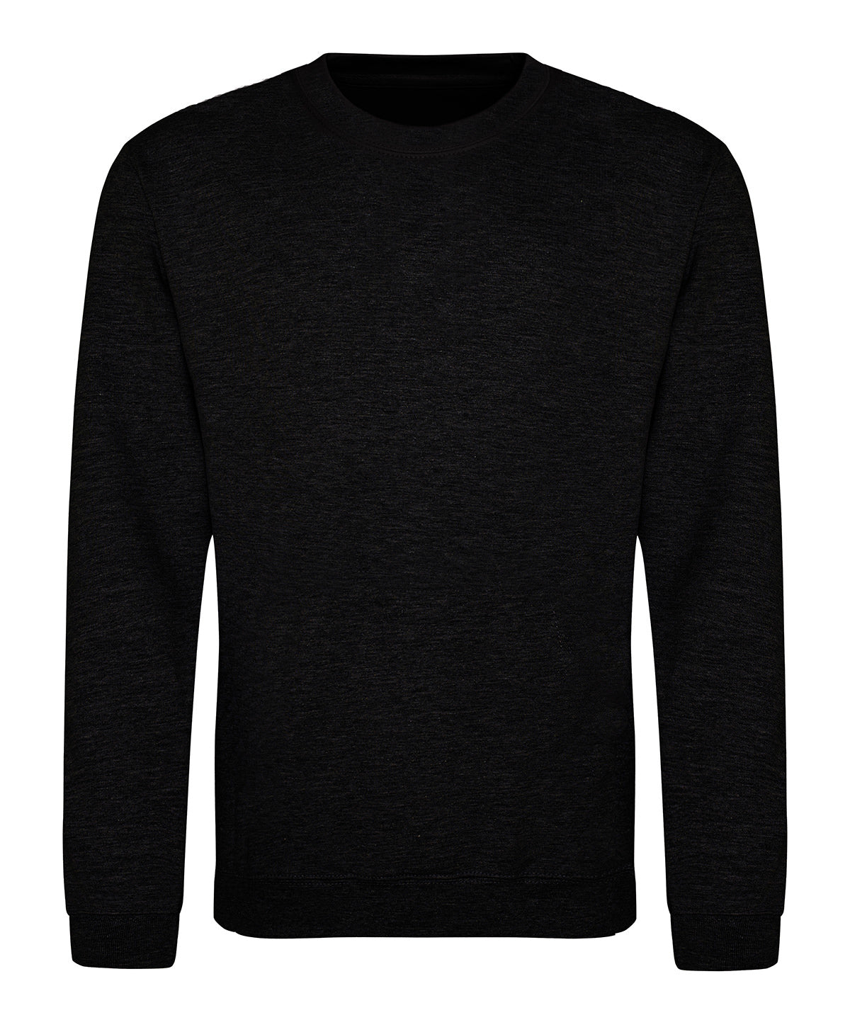 AWDis Just Hoods AWDis sweatshirt in Black Smoke, front view