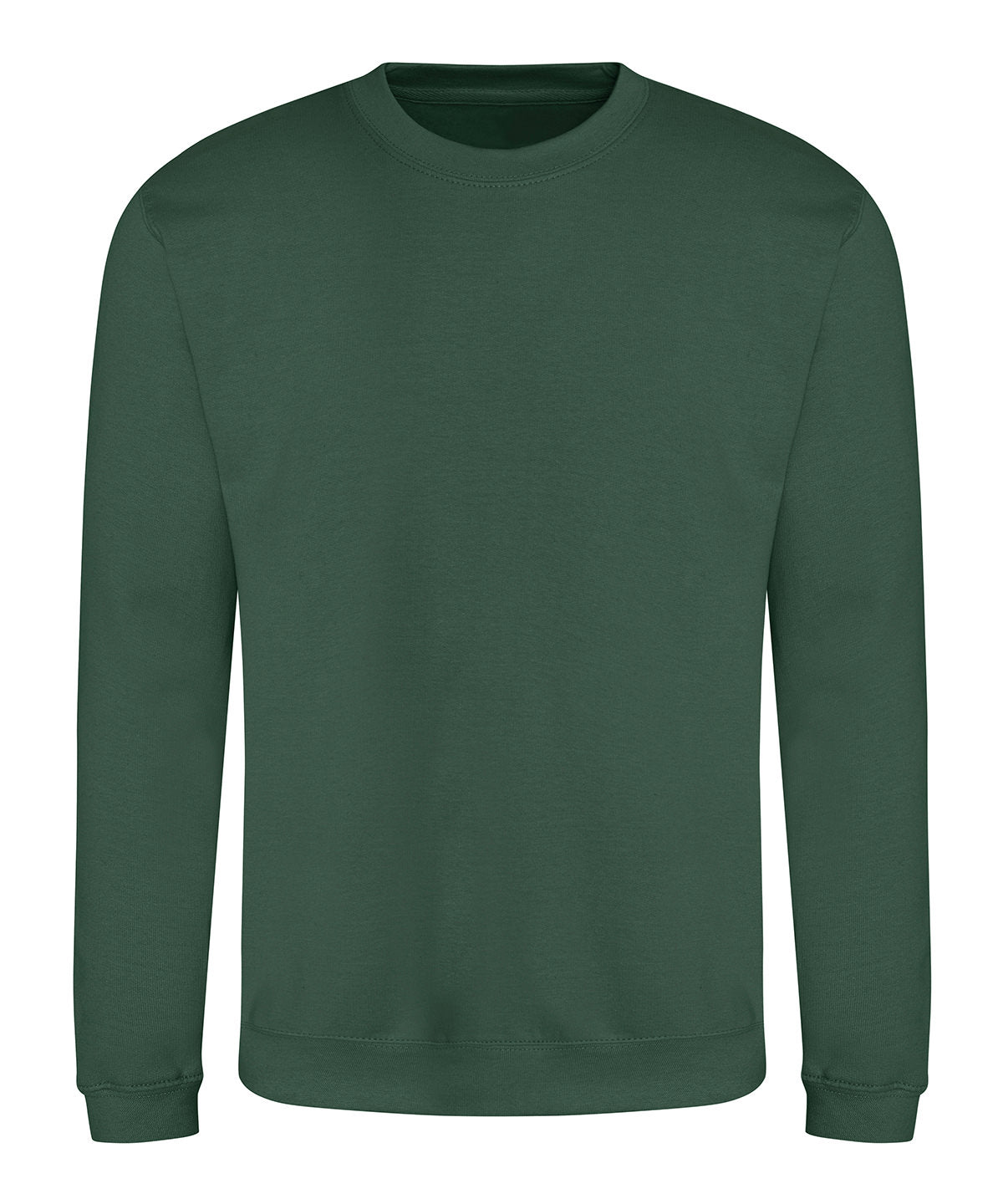 AWDis Just Hoods AWDis sweatshirt in Bottle Green, front view