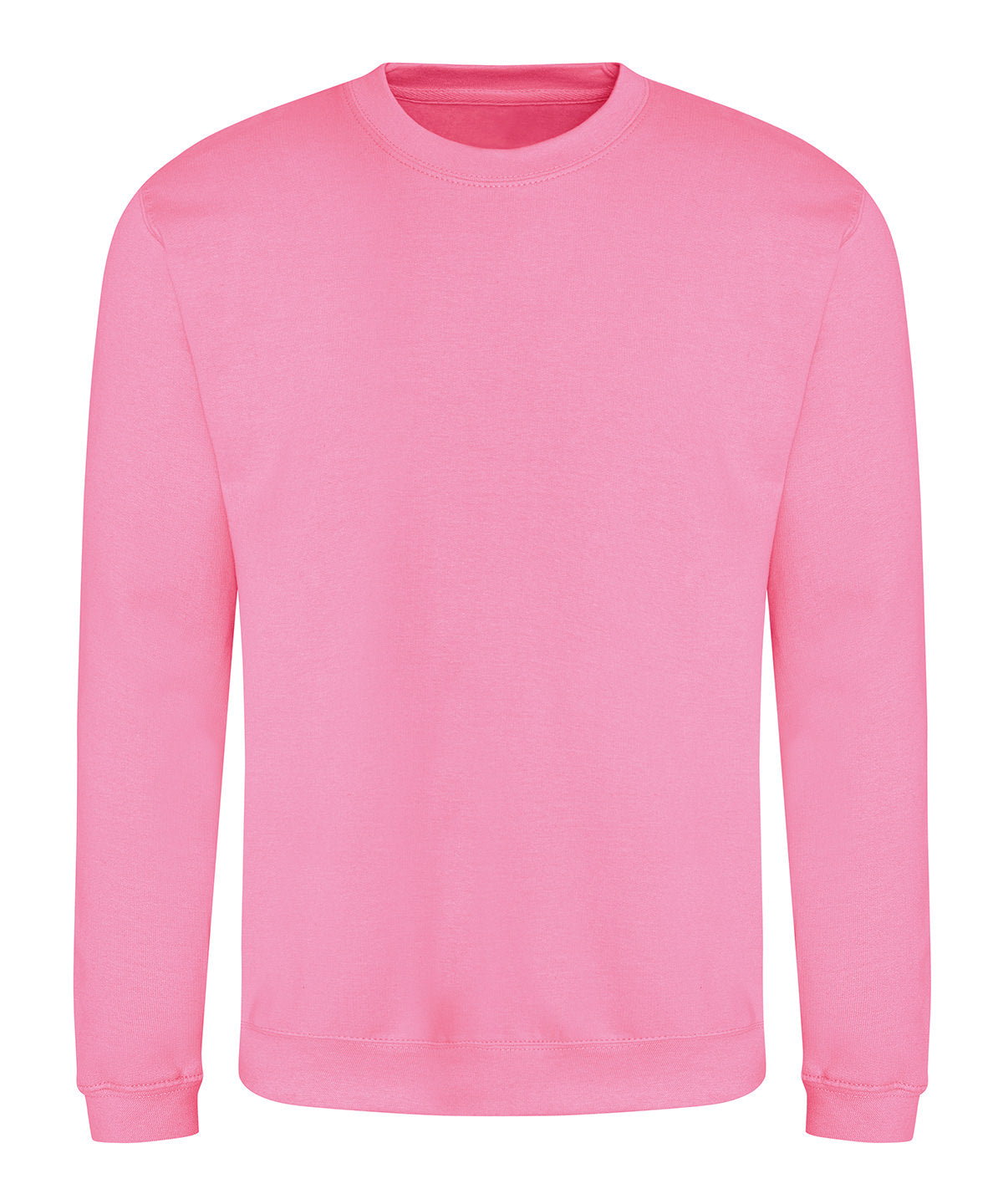 AWDis Just Hoods AWDis sweatshirt in Candyfloss Pink, front view