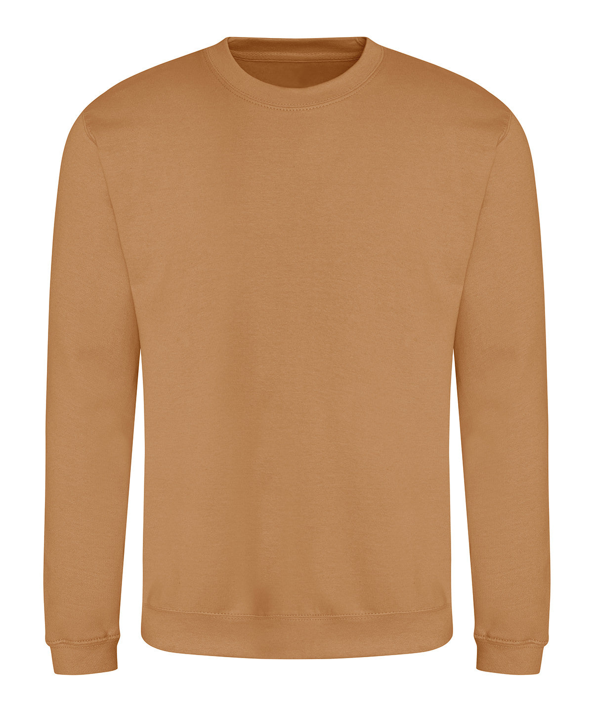 AWDis Just Hoods AWDis sweatshirt in Caramel Latte, front view