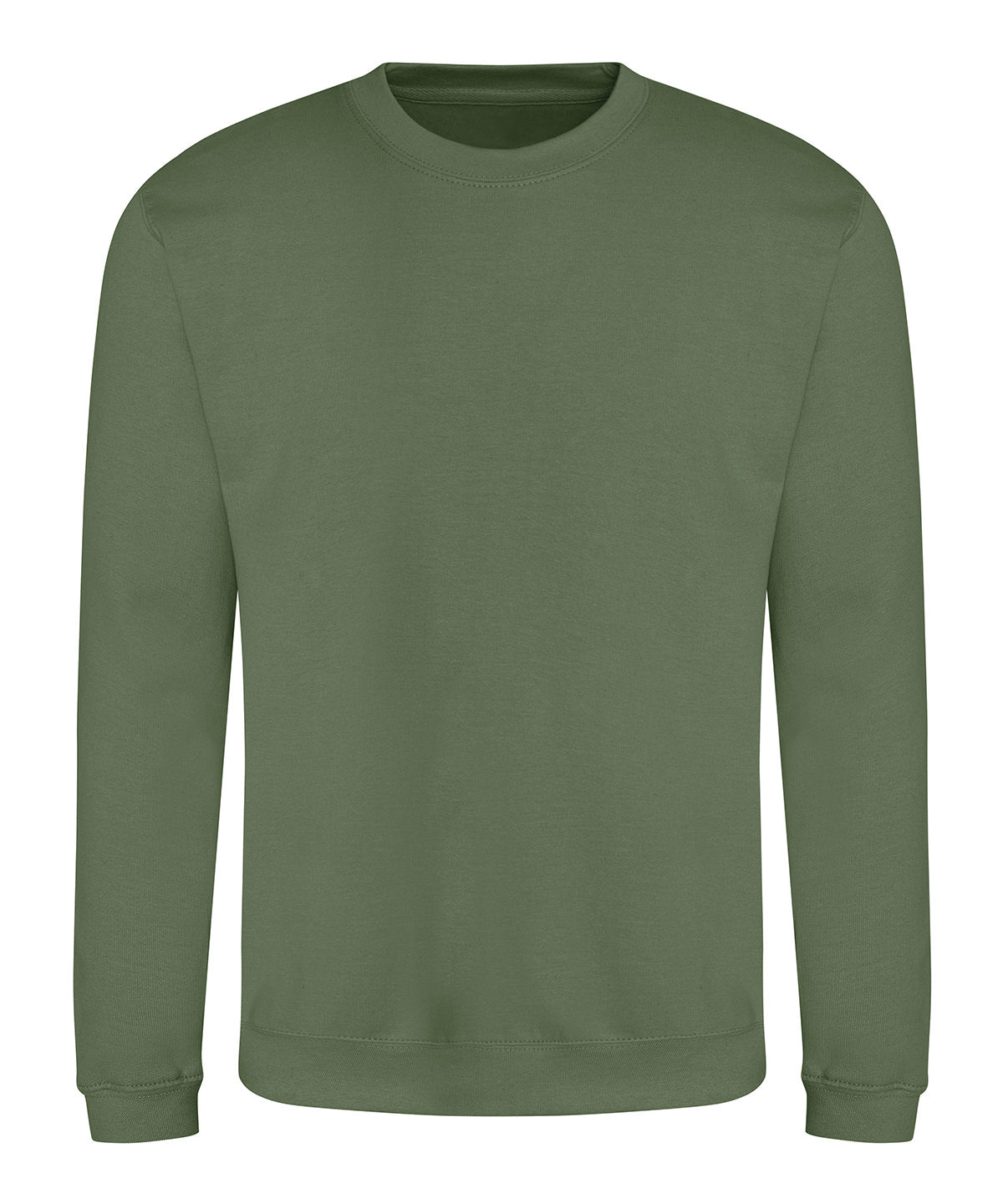 AWDis Just Hoods AWDis sweatshirt in Earthy Green, front view