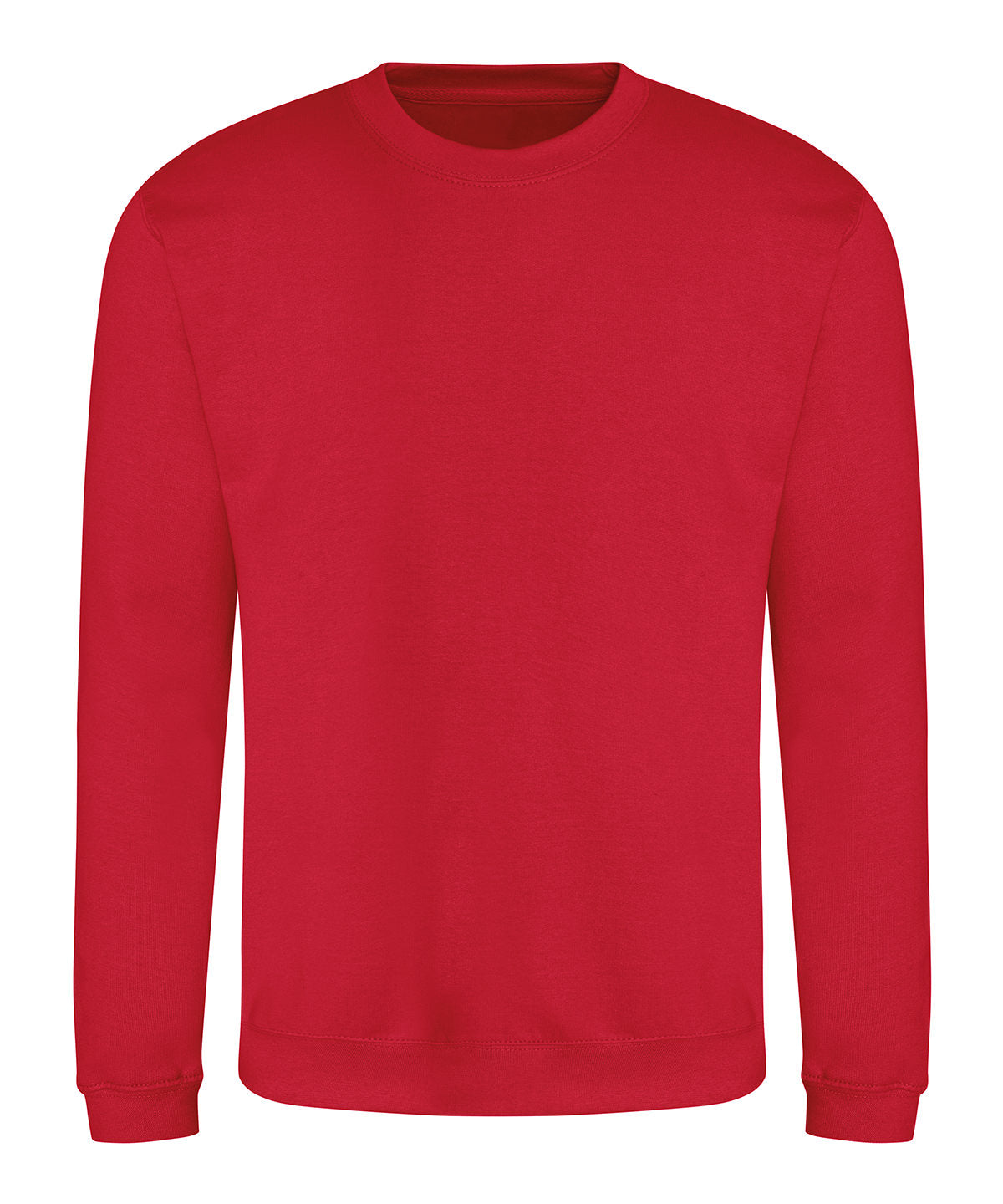 AWDis Just Hoods AWDis sweatshirt in Fire Red, front view