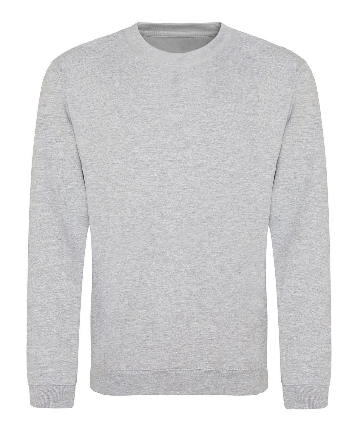 AWDis Just Hoods AWDis sweatshirt in Heather Grey, front view