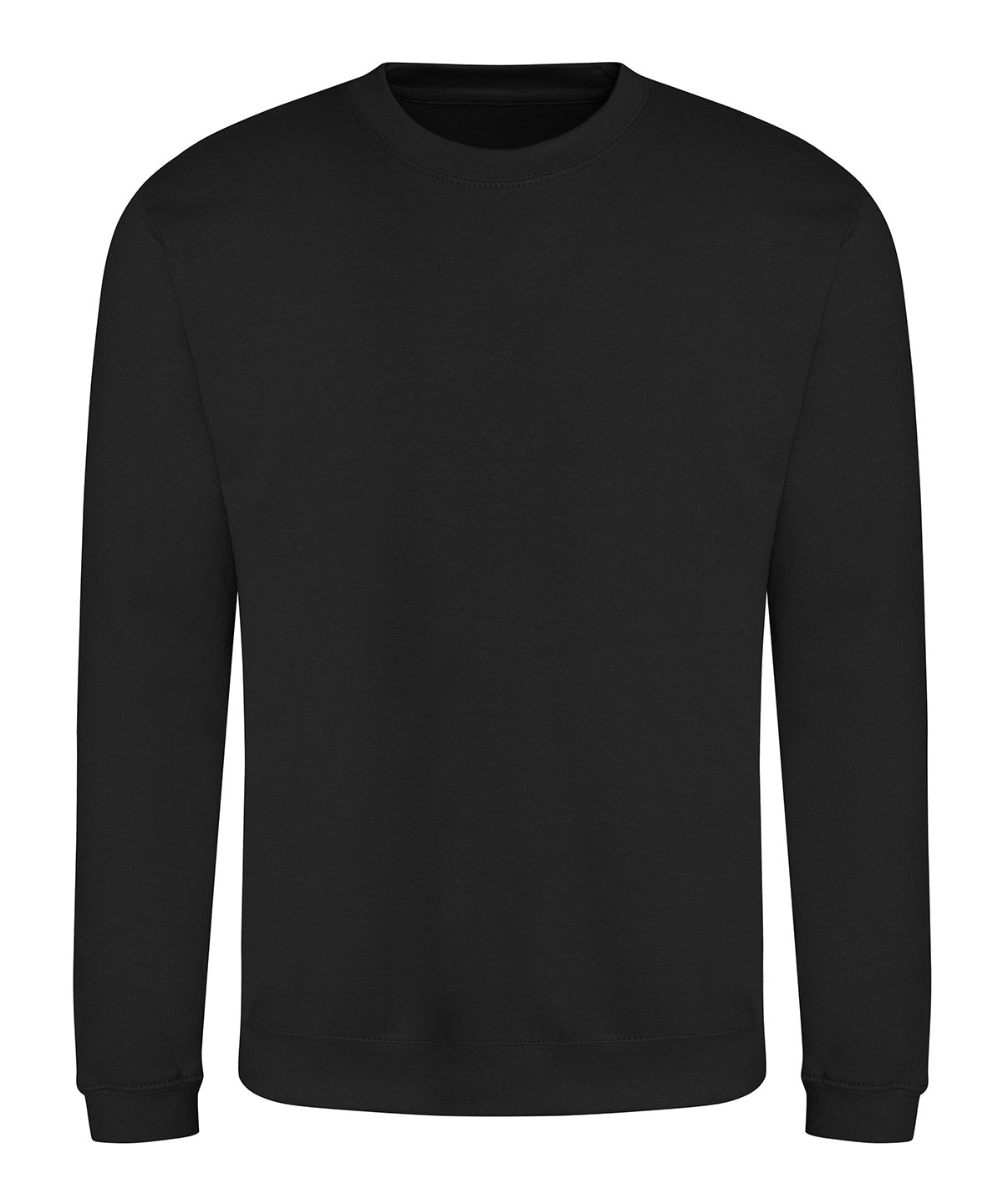 AWDis Just Hoods AWDis sweatshirt in Jet Black, front view