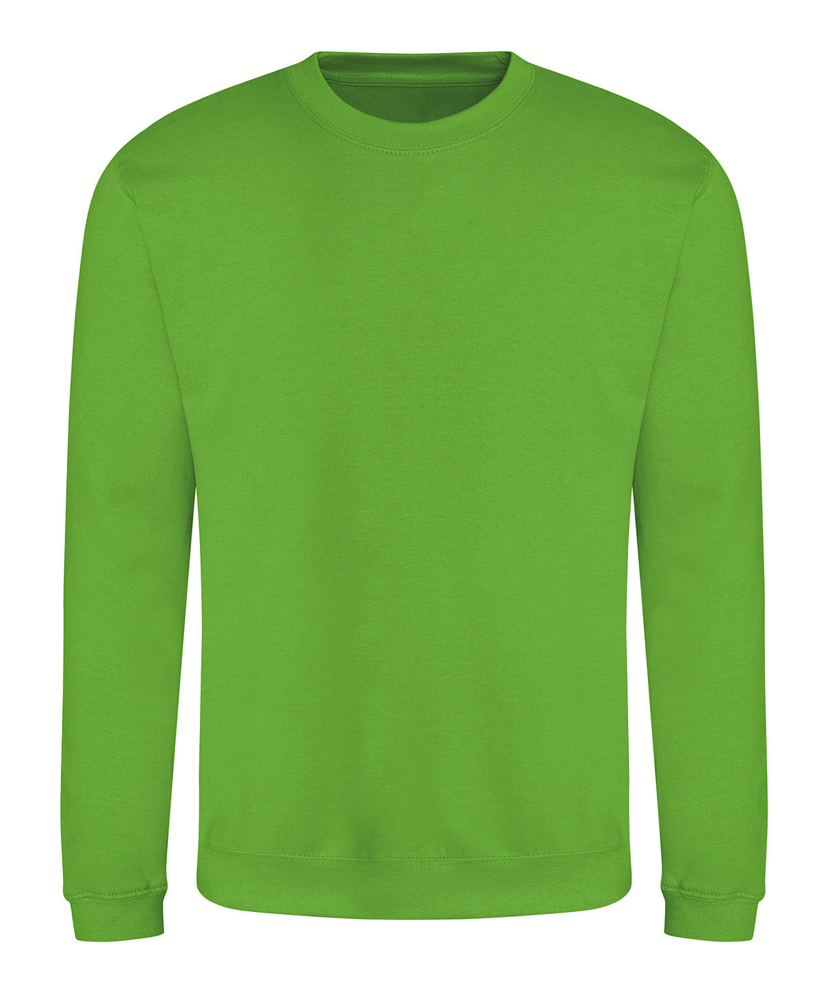 AWDis Just Hoods AWDis sweatshirt in Lime Green, front view