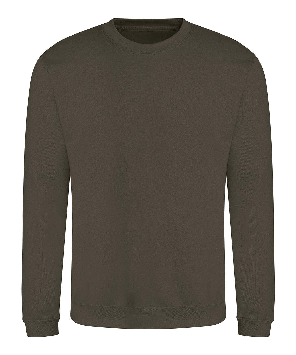 AWDis Just Hoods AWDis sweatshirt in Olive Green, front view