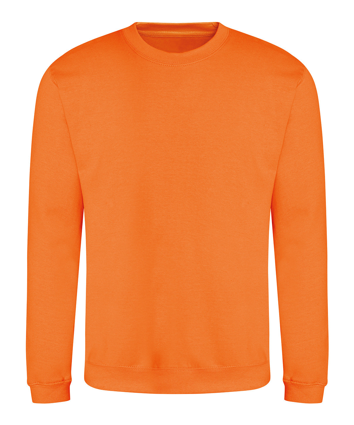AWDis Just Hoods AWDis sweatshirt in Orange Crush, front view