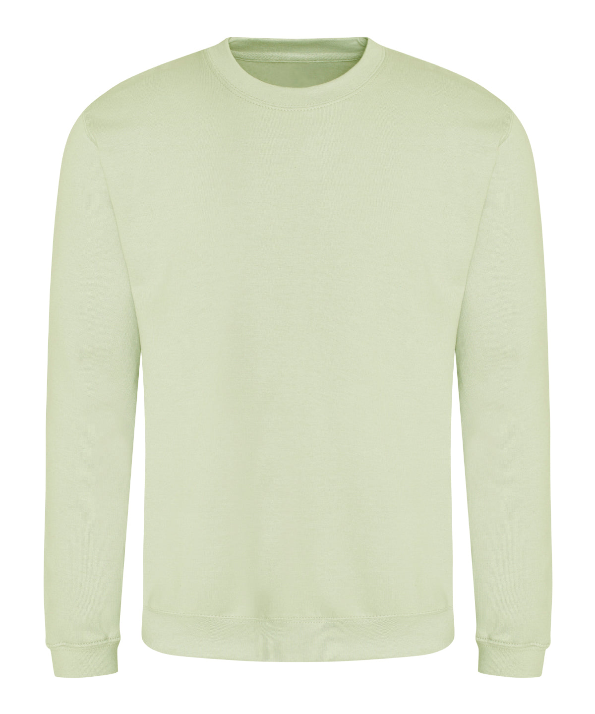 AWDis Just Hoods AWDis sweatshirt in Pistachio Green, front view