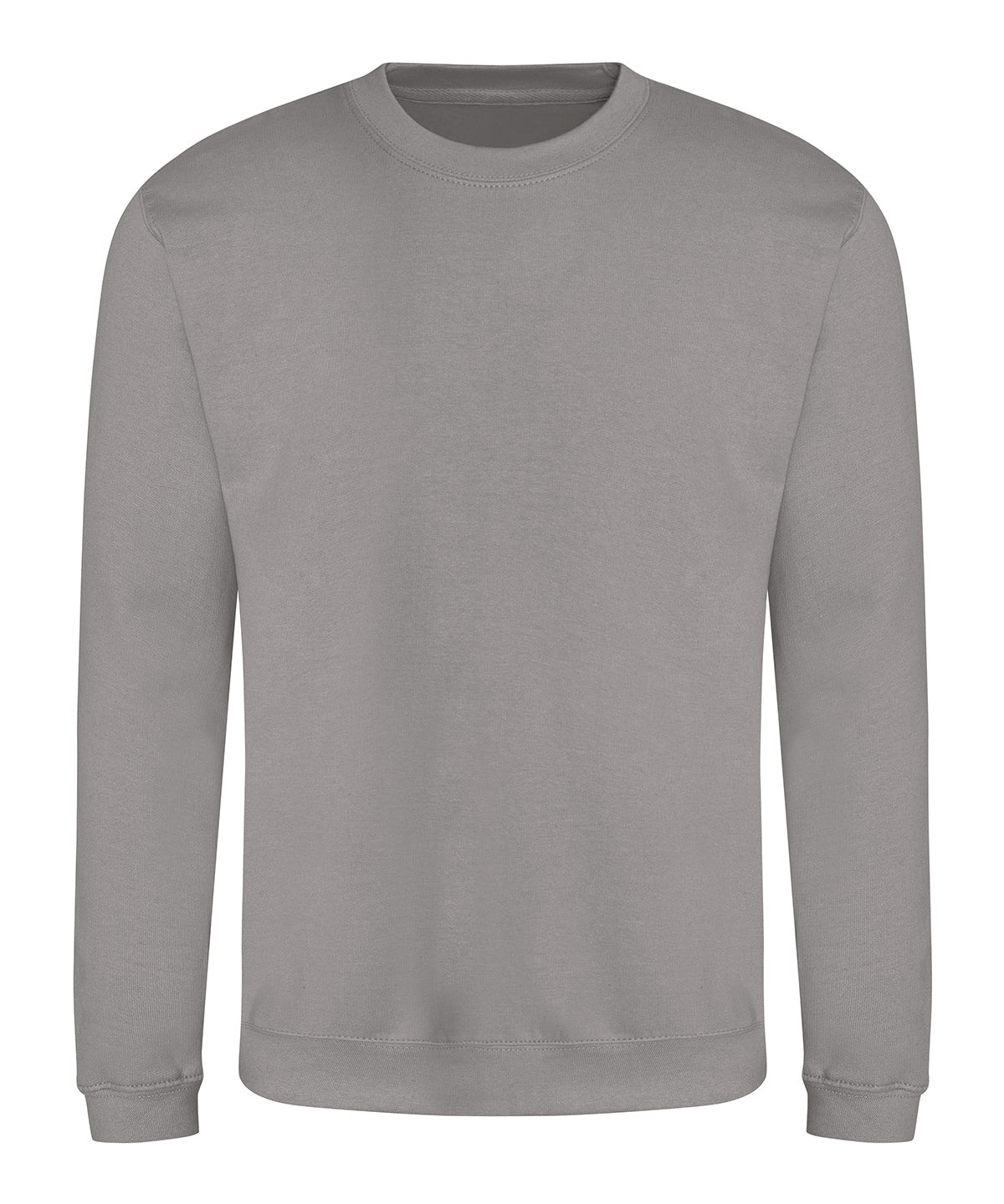 AWDis Just Hoods AWDis sweatshirt in Platinum Grey, front view