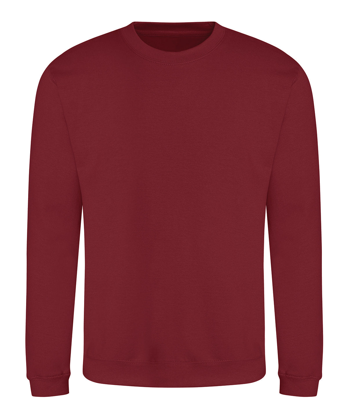 AWDis Just Hoods AWDis sweatshirt in Red Hot Chilli, front view