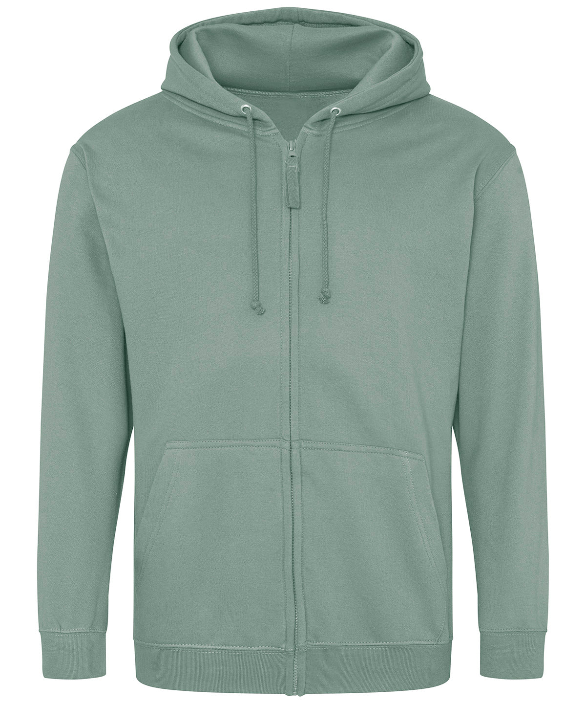 AWDis Just Hoods Zoodie in Dusty Green, front view