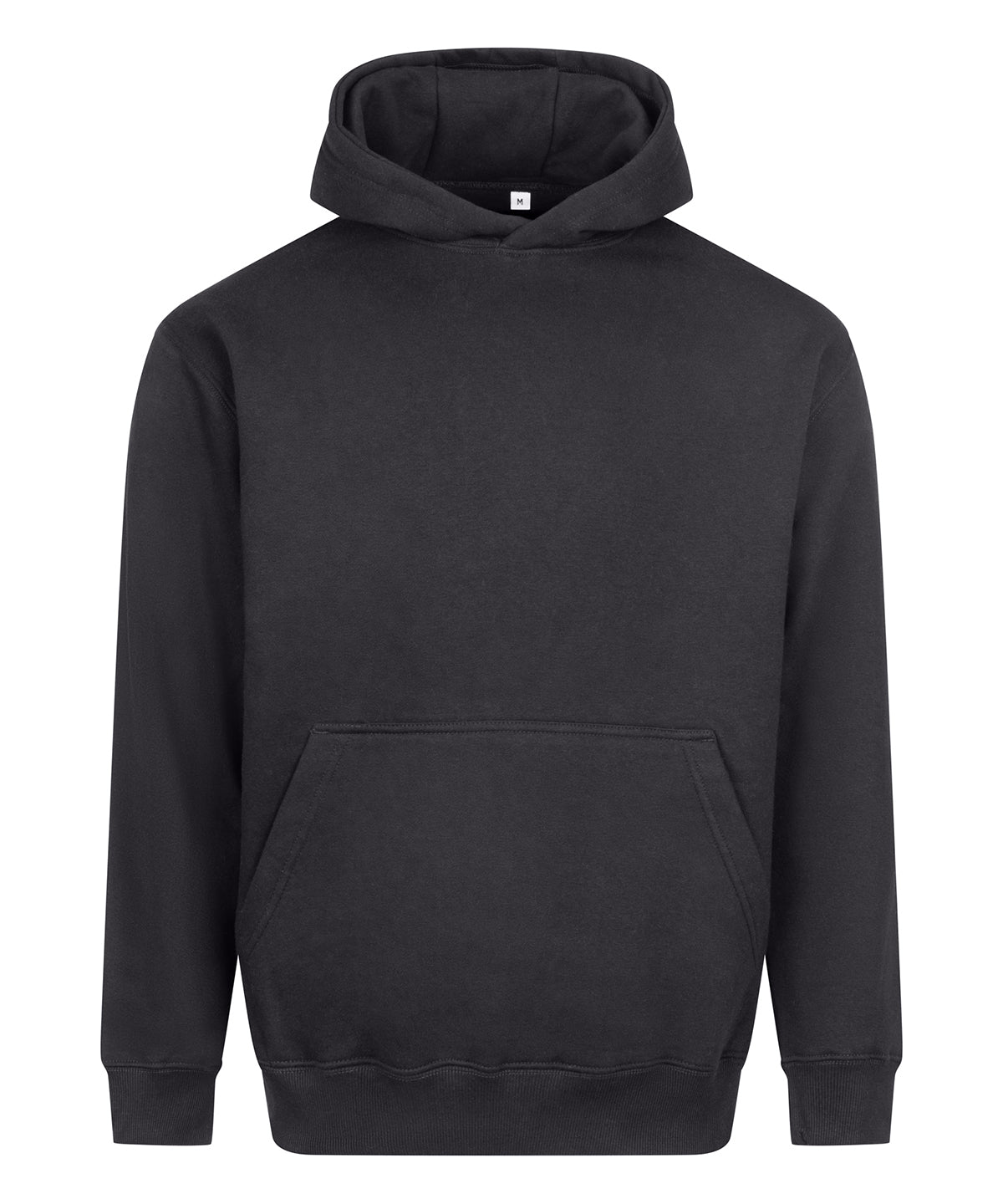 AWDis Just Hoods Vision heavyweight hoodie in Solid Charcoal, front view