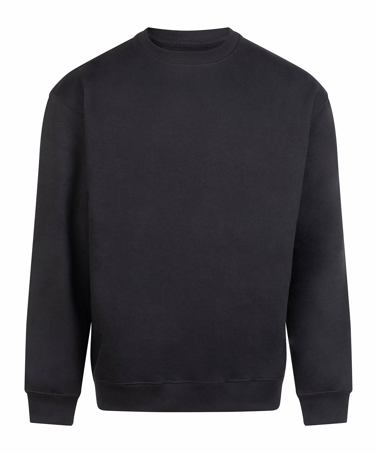 AWDis Just Hoods Vision heavyweight sweat in Deep Black, front view