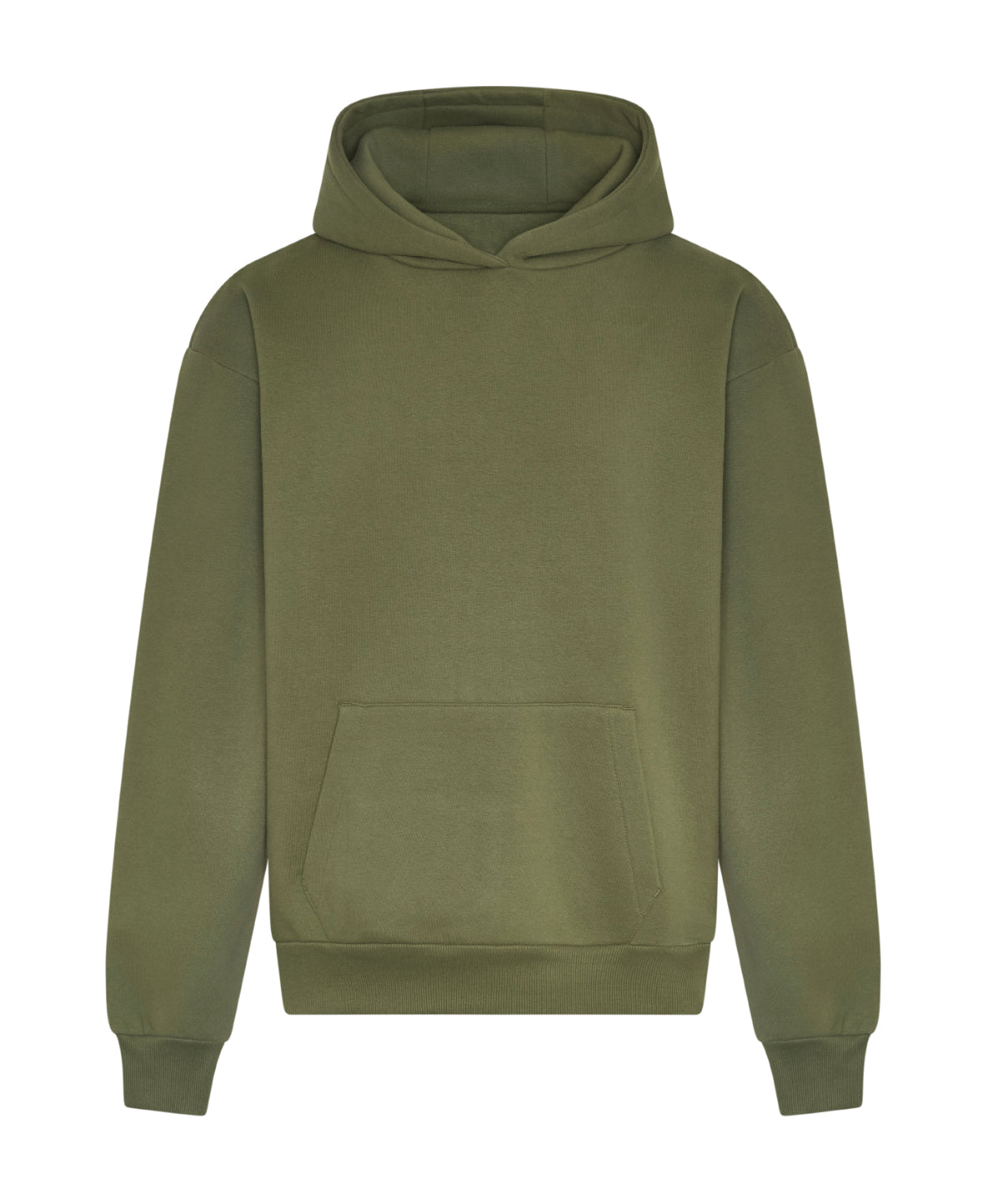 AWDis Just Hoods Signature heavyweight hoodie in Earthy Green, front view