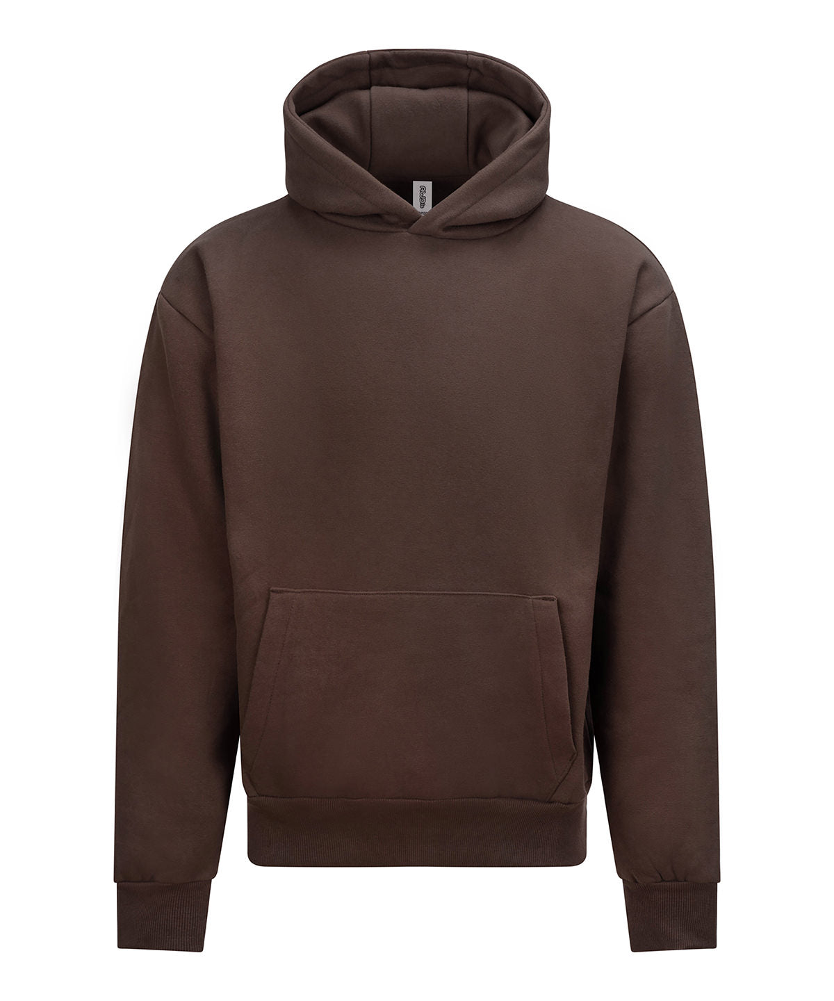 AWDis Just Hoods Signature heavyweight hoodie in Espresso, front view