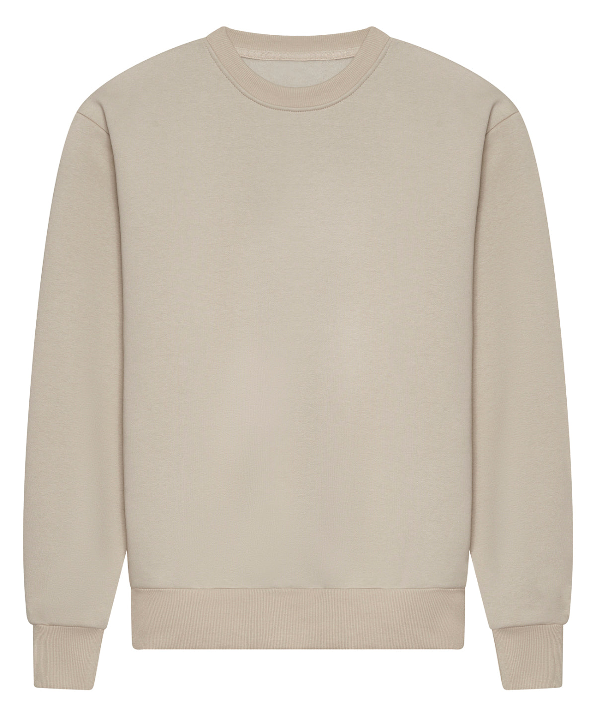 AWDis Just Hoods Signature heavyweight sweatshirt in Natural Stone, front view