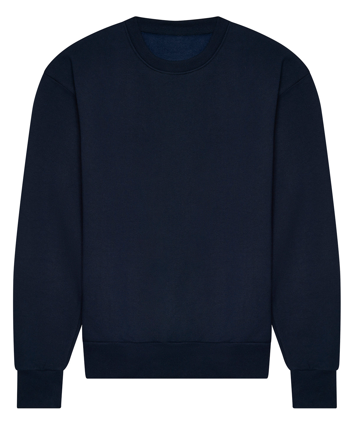 AWDis Just Hoods Signature heavyweight sweatshirt in New French Navy, front view
