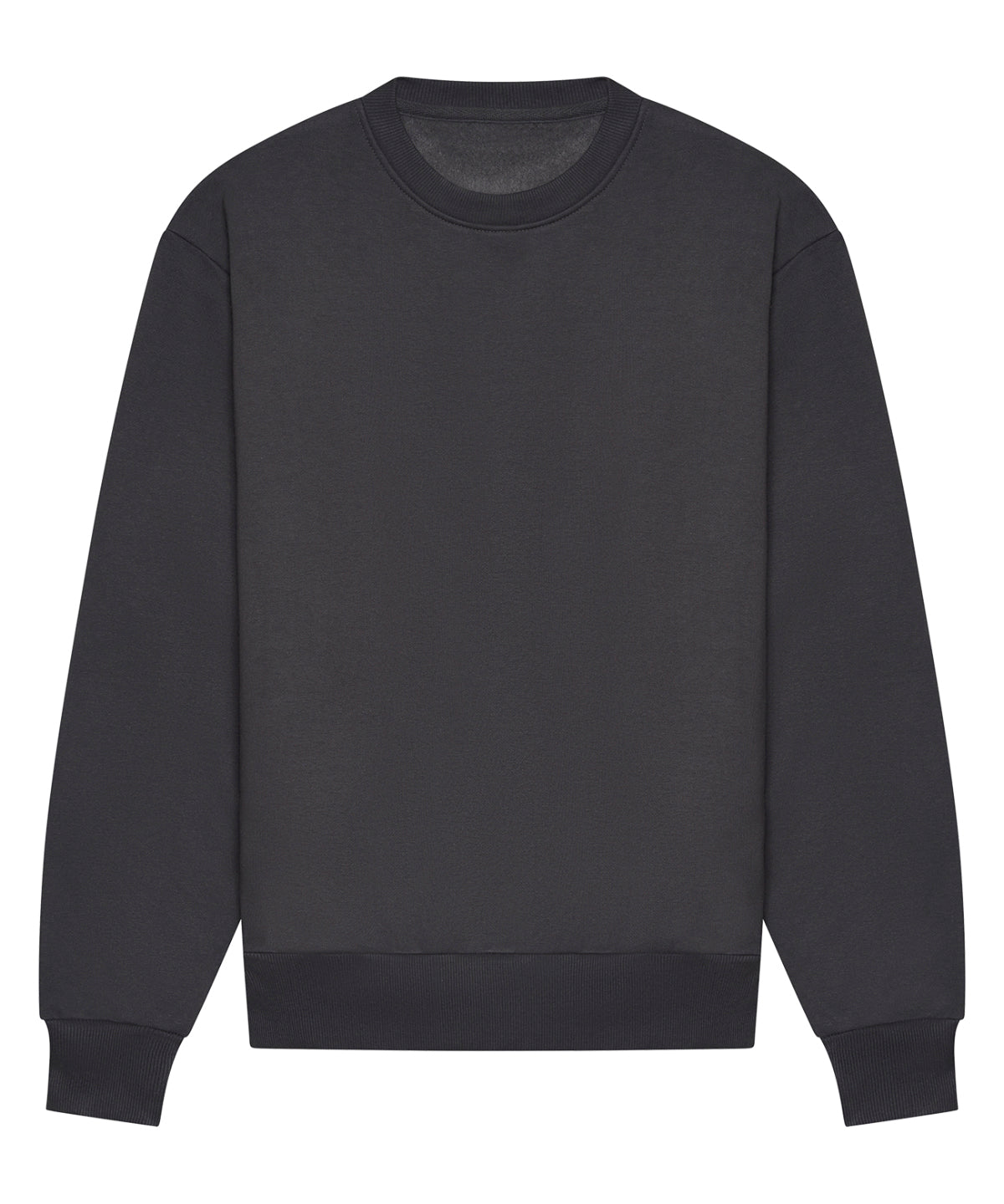 AWDis Just Hoods Signature heavyweight sweatshirt in Solid Charcoal, front view