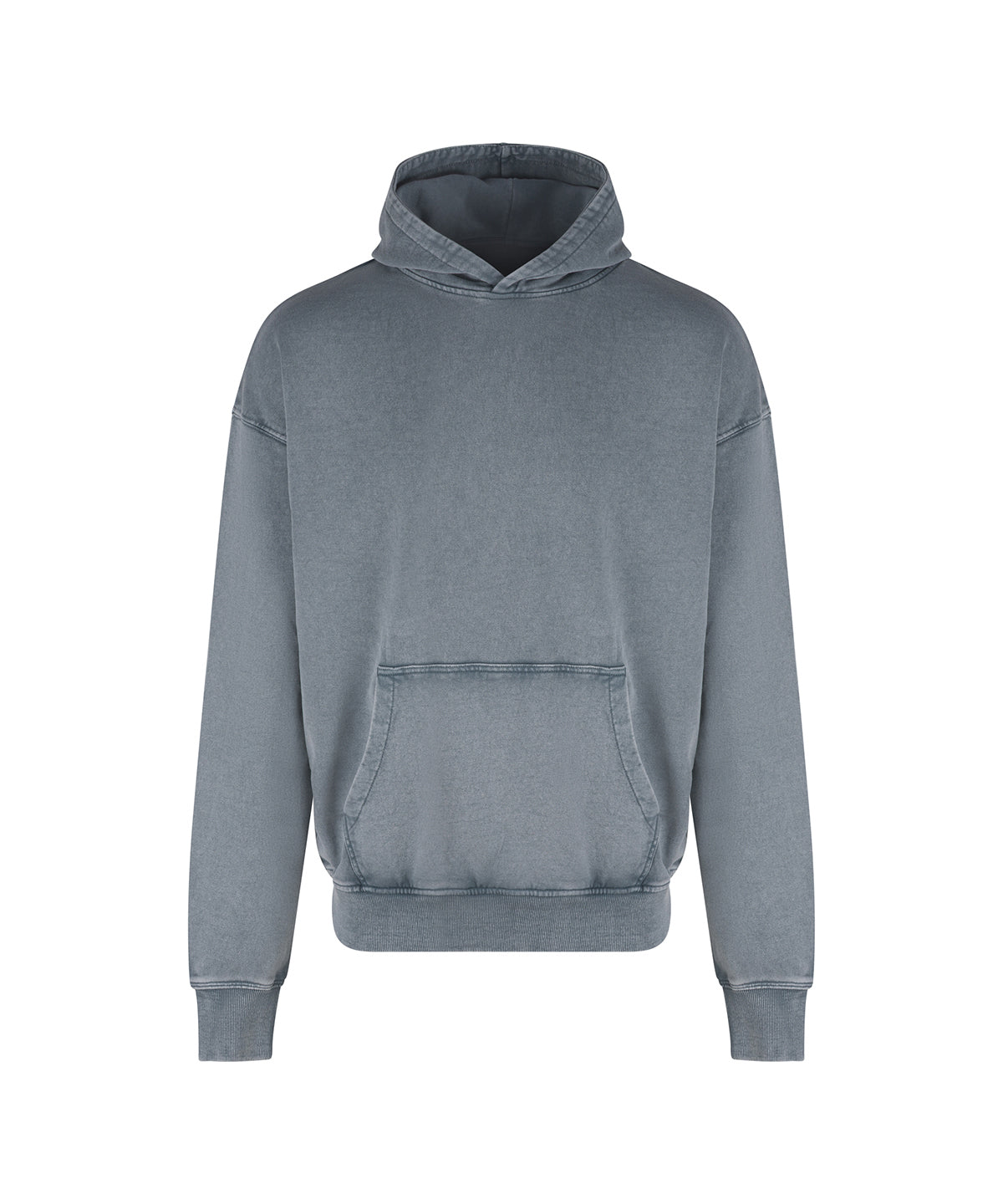AWDis Just Hoods Vintage washed hoodie in Washed Grey, front view