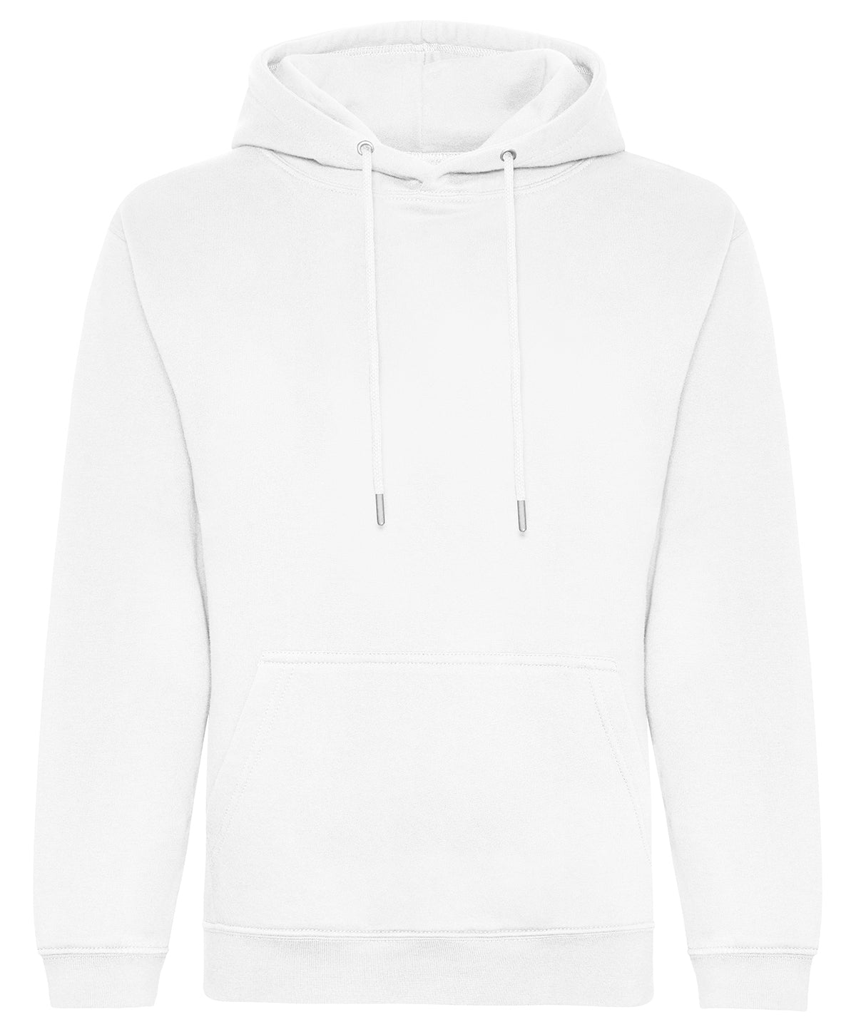 AWDis Just Hoods Organic hoodie in Arctic White, front view