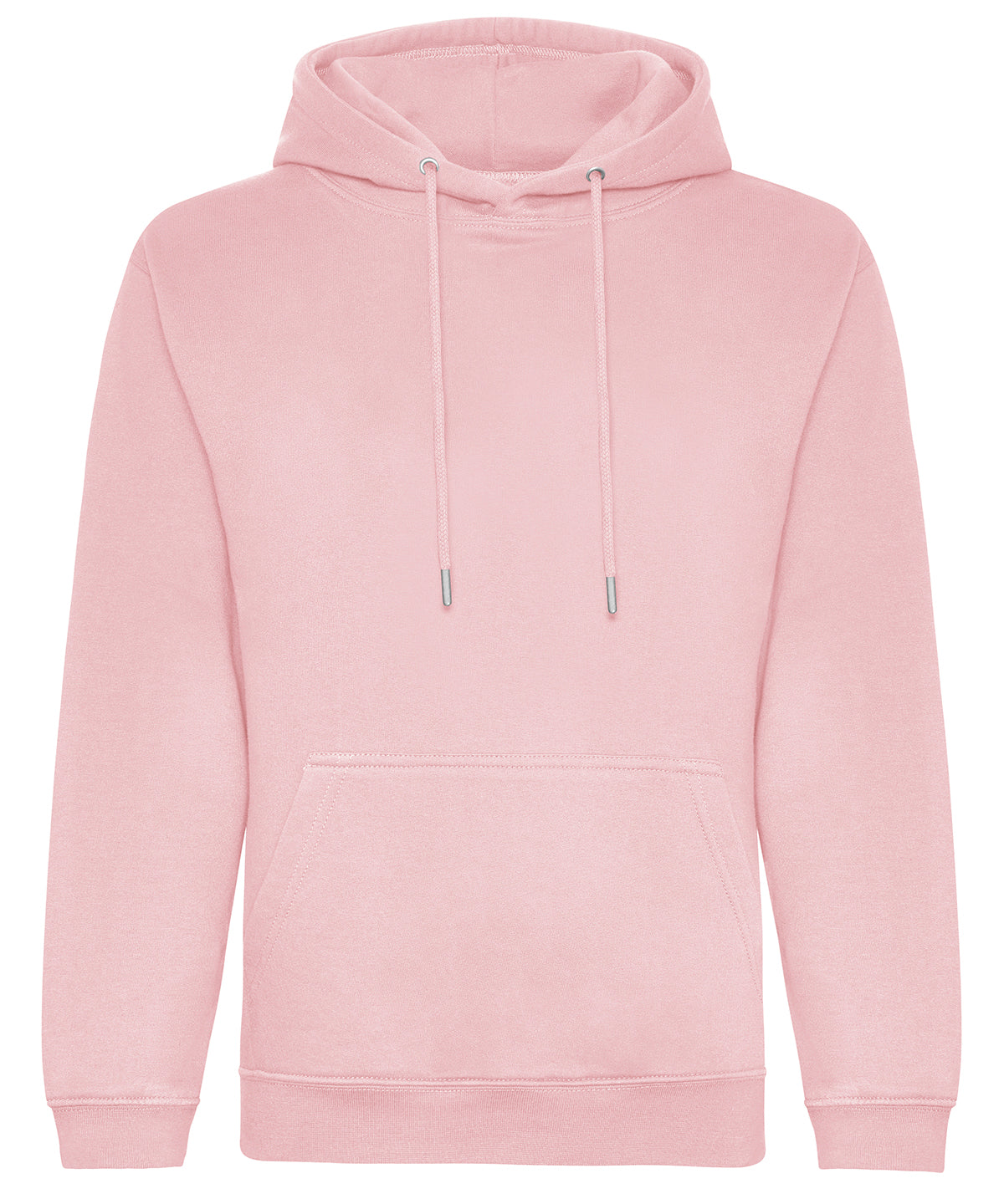 AWDis Just Hoods Organic hoodie in Baby Pink, front view