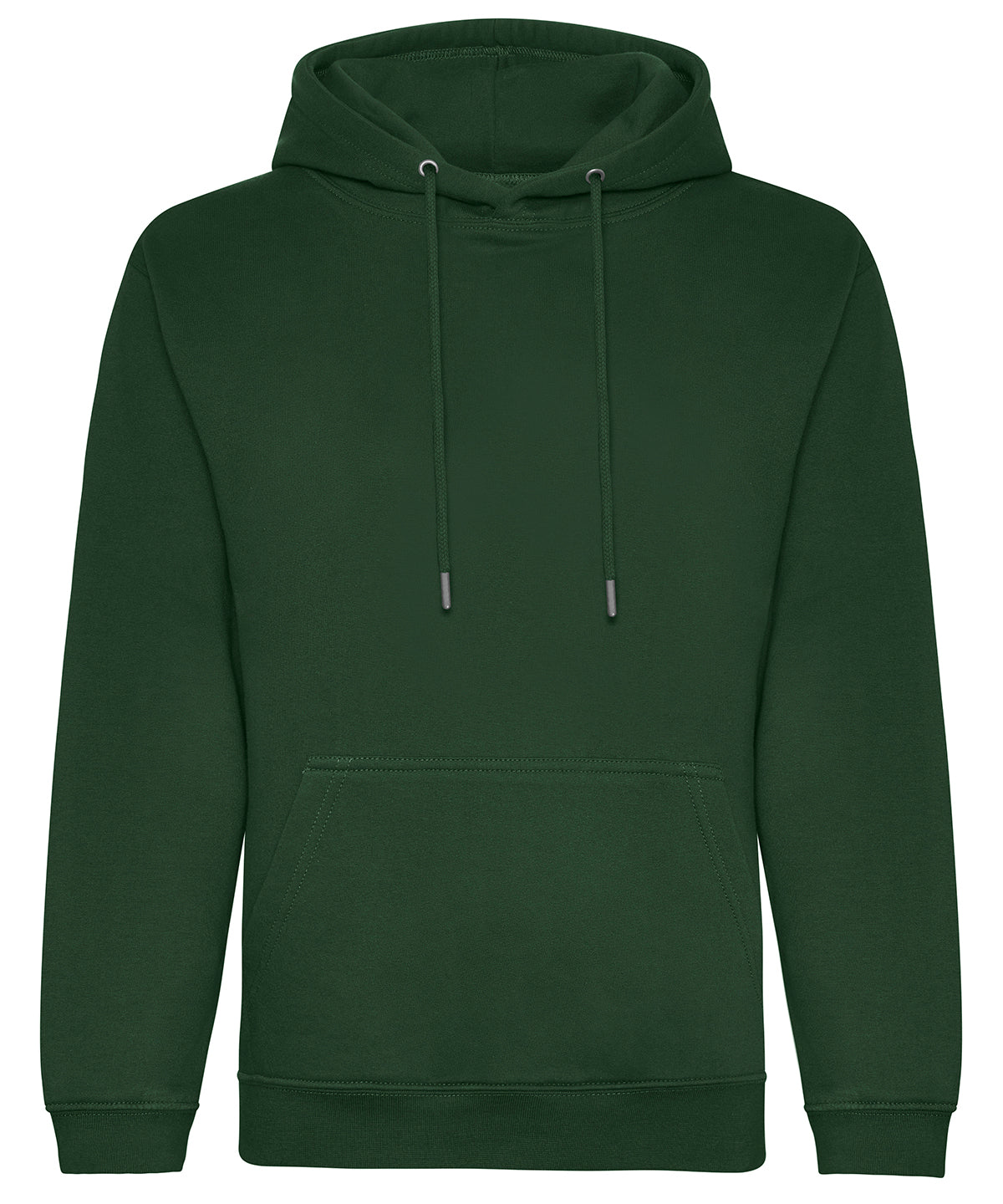 AWDis Just Hoods Organic hoodie in Bottle Green, front view
