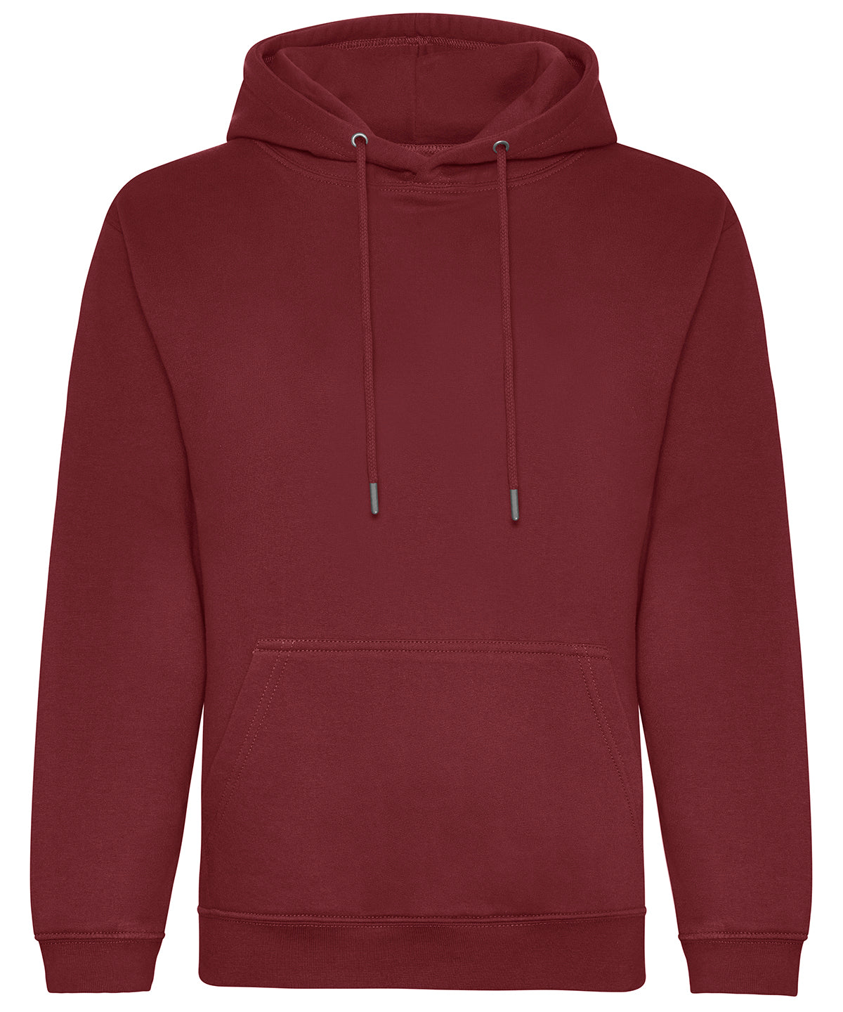 AWDis Just Hoods Organic hoodie in Burgundy, front view