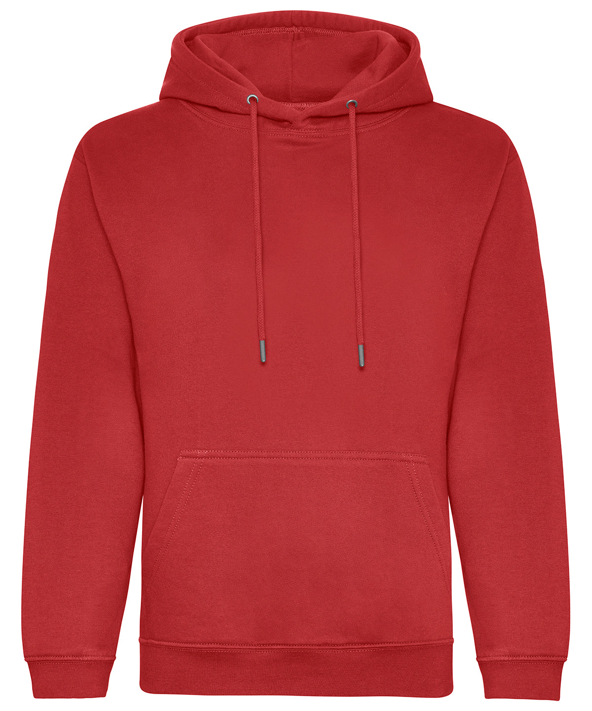 AWDis Just Hoods Organic hoodie in Fire Red, front view