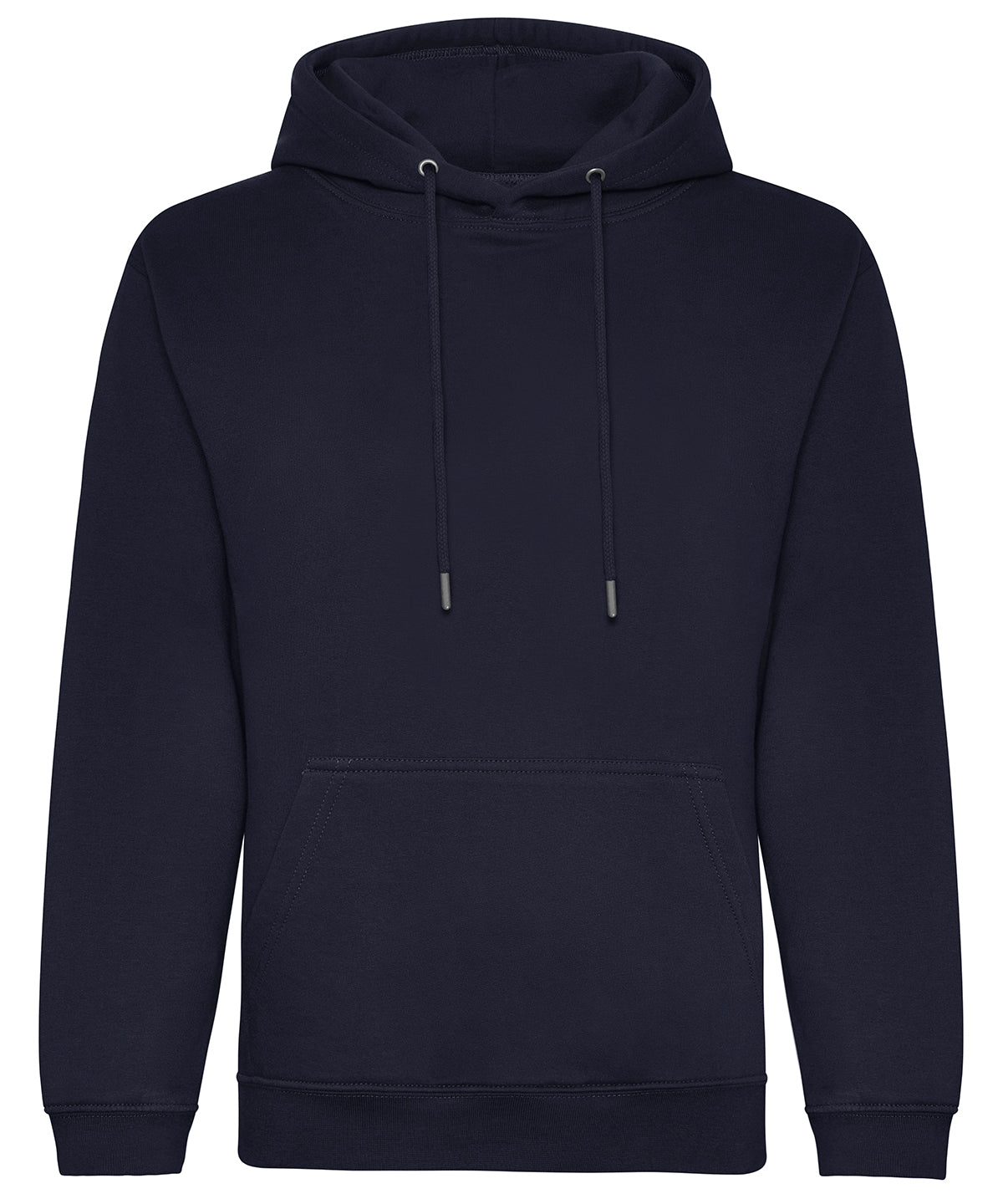 AWDis Just Hoods Organic hoodie in New French Navy, front view