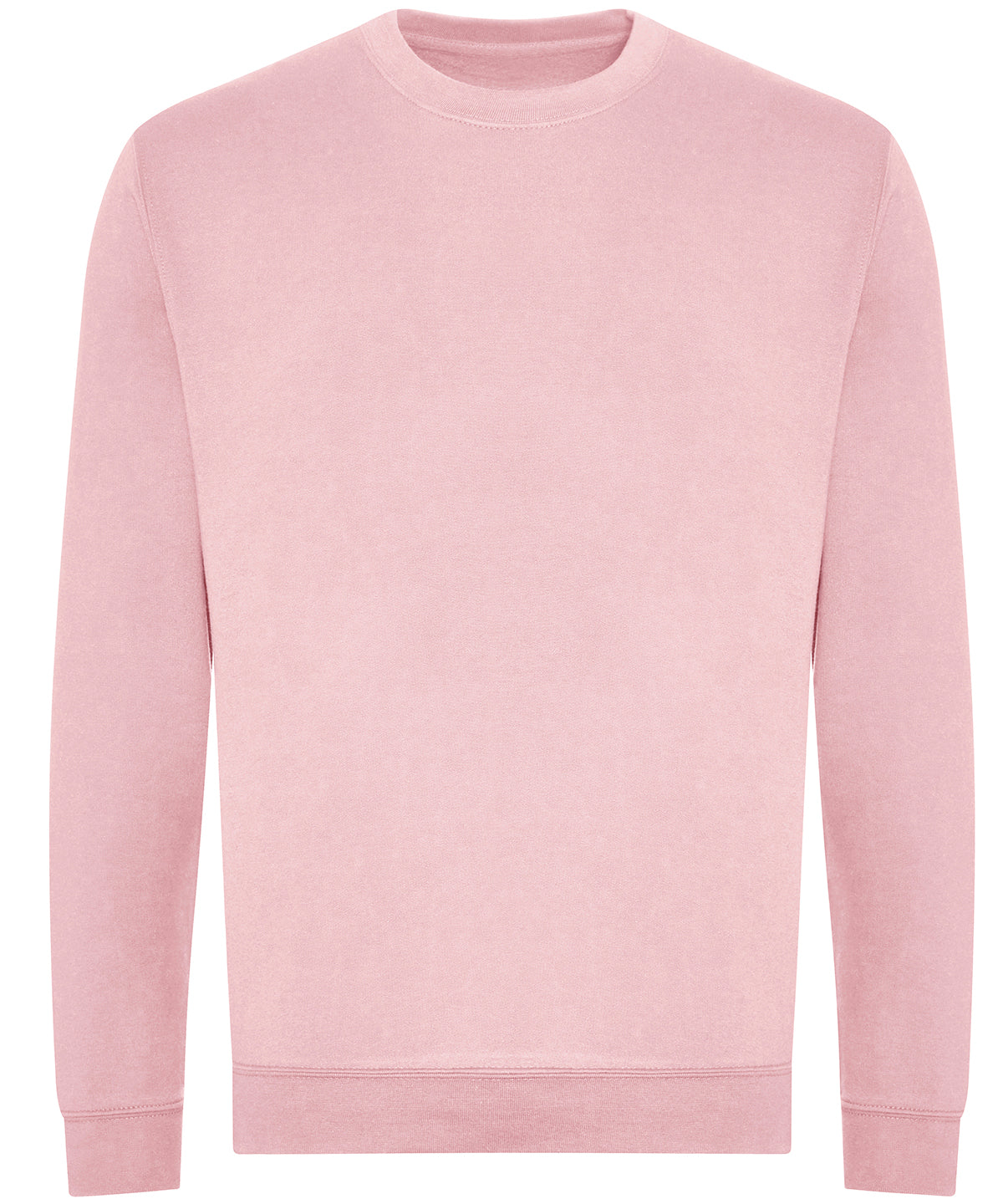 AWDis Just Hoods Organic sweatshirt in Baby Pink, front view