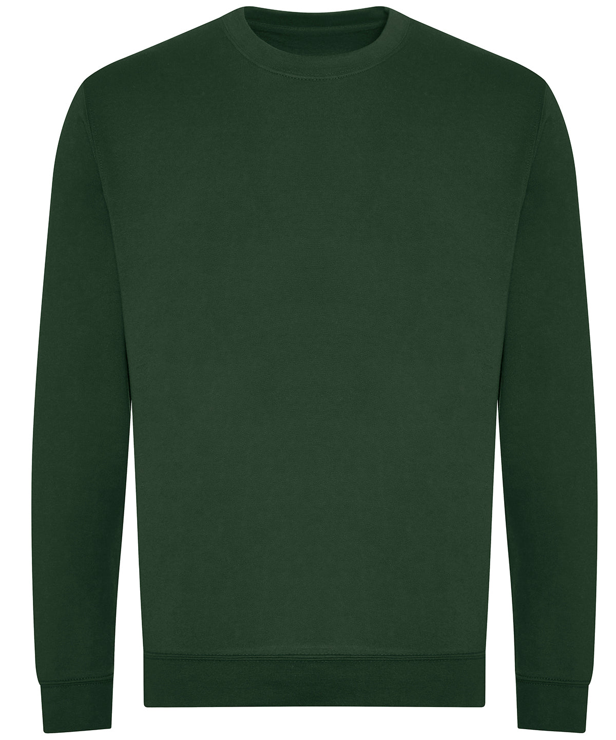 AWDis Just Hoods Organic sweatshirt in Bottle Green, front view
