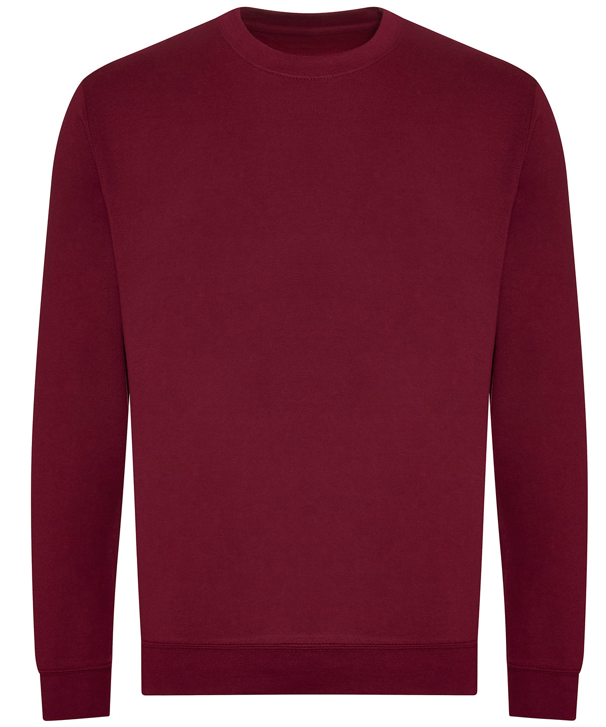 AWDis Just Hoods Organic sweatshirt in Burgundy, front view