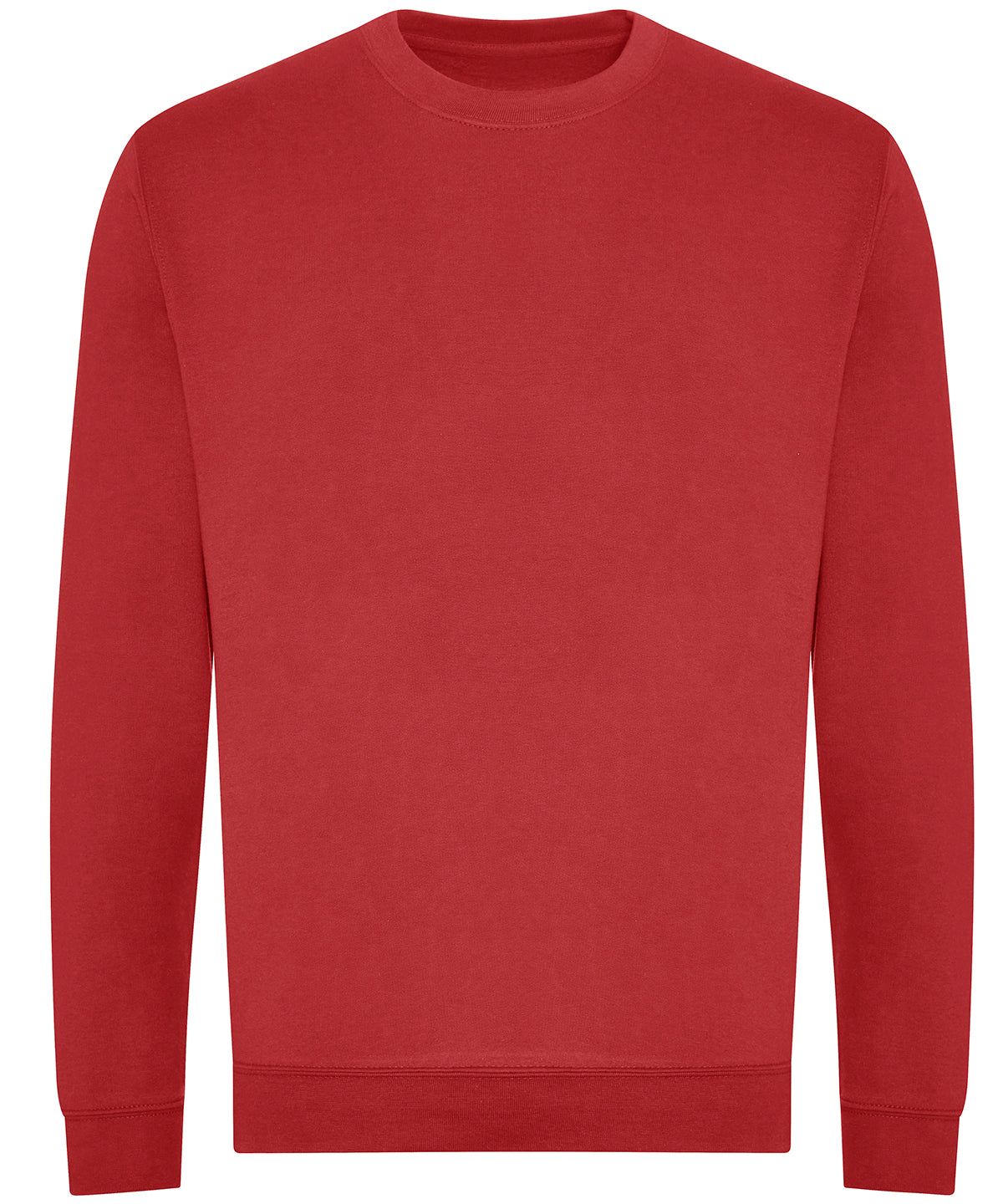 AWDis Just Hoods Organic sweatshirt in Fire Red, front view
