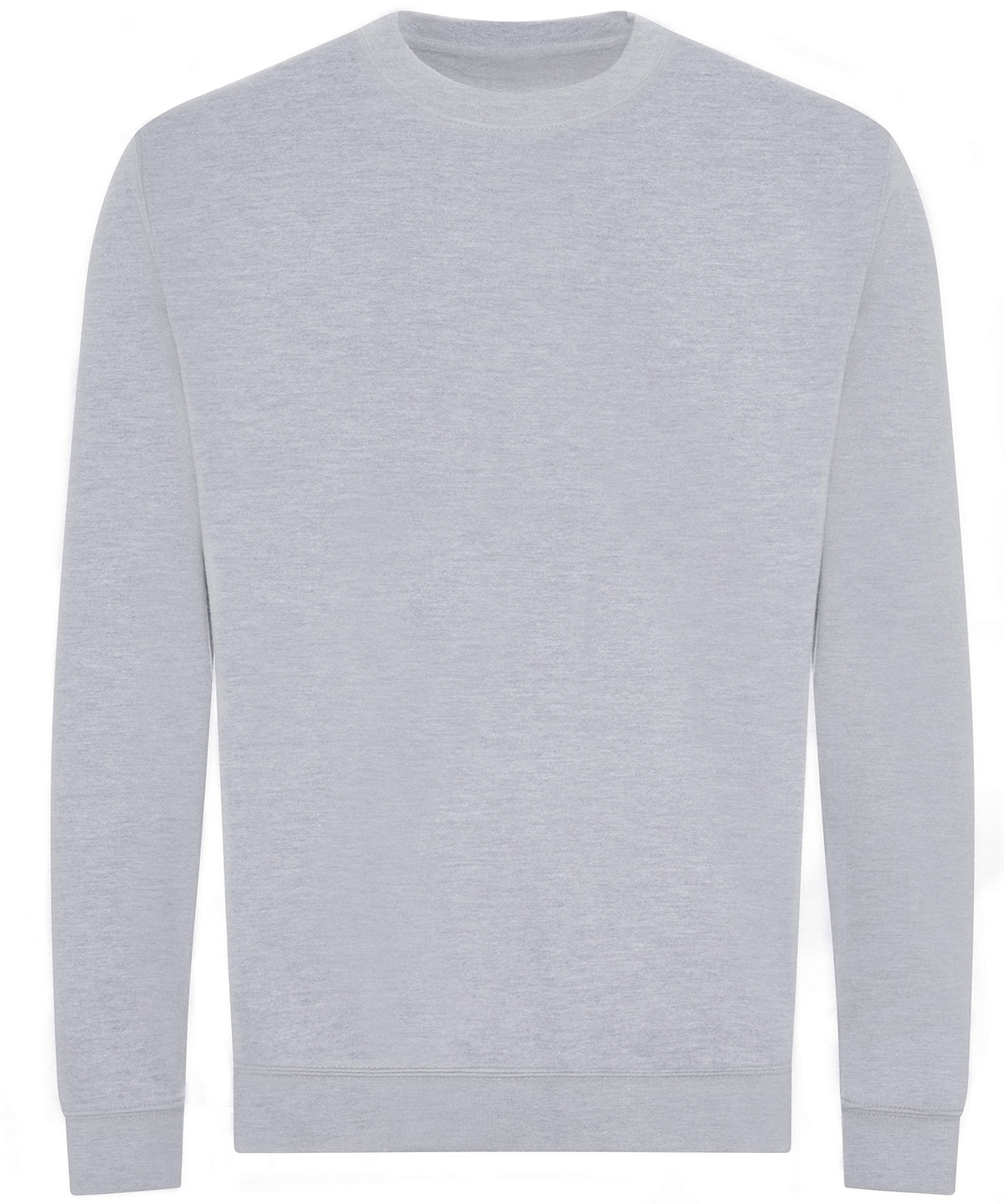 AWDis Just Hoods Organic sweatshirt in Heather Grey, front view