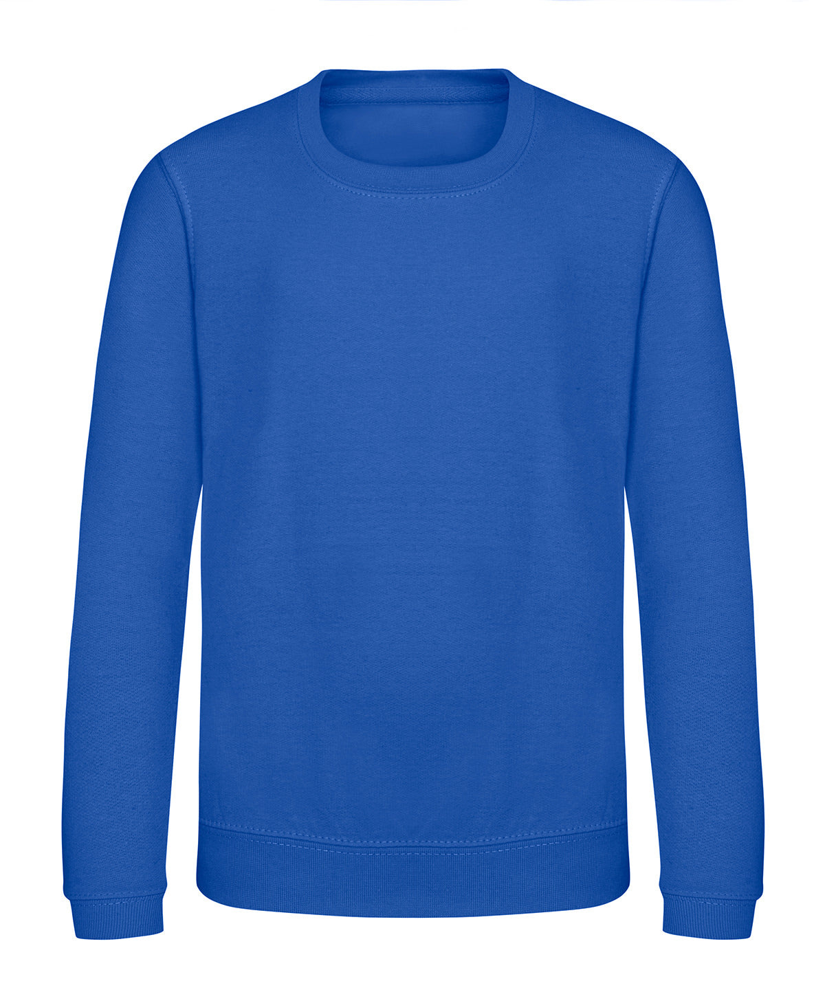 AWDis Just Hoods Kids AWDis sweatshirt in Bright Royal, front view