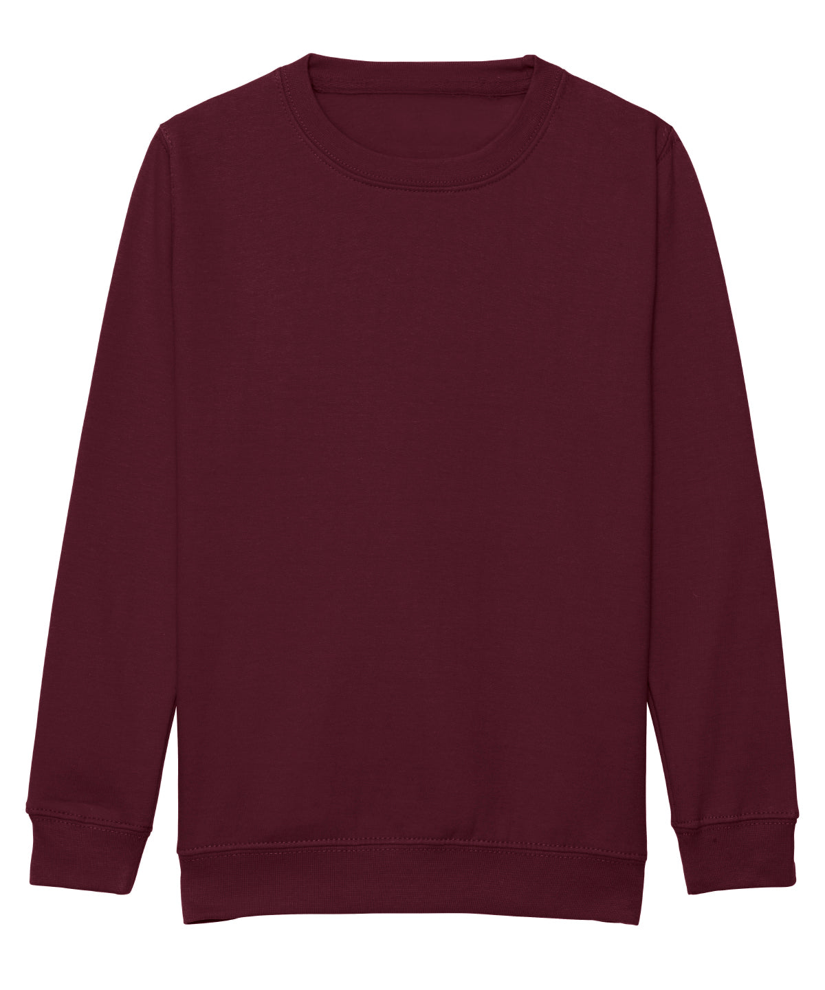 AWDis Just Hoods Kids AWDis sweatshirt in Burgundy, front view