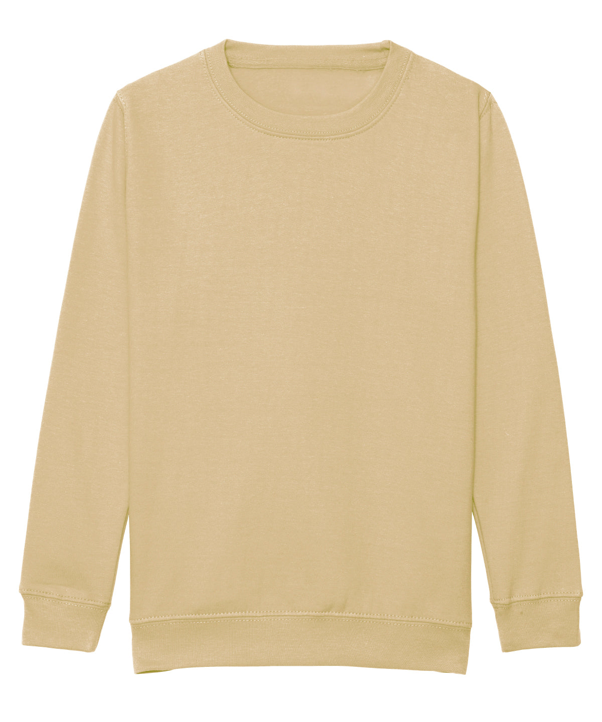 AWDis Just Hoods Kids AWDis sweatshirt in Desert Sand, front view