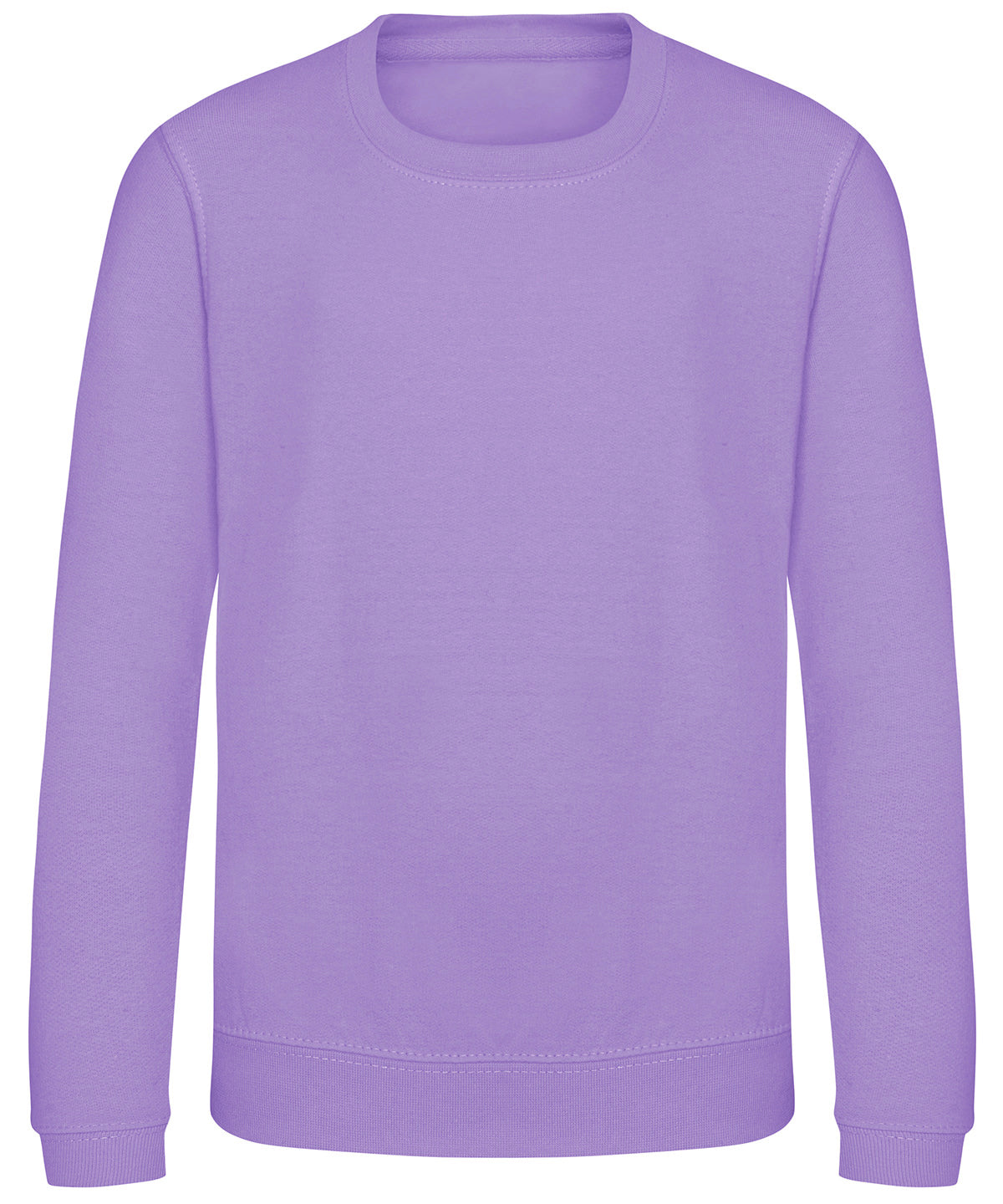 AWDis Just Hoods Kids AWDis sweatshirt in Digital Lavender, front view