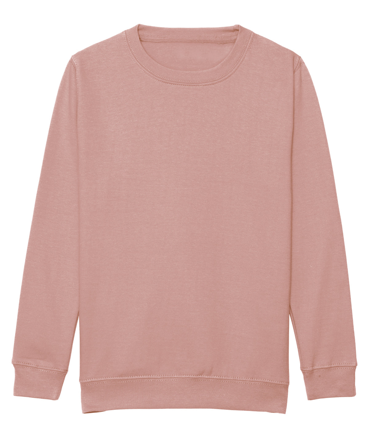 AWDis Just Hoods Kids AWDis sweatshirt in Dusty Pink, front view