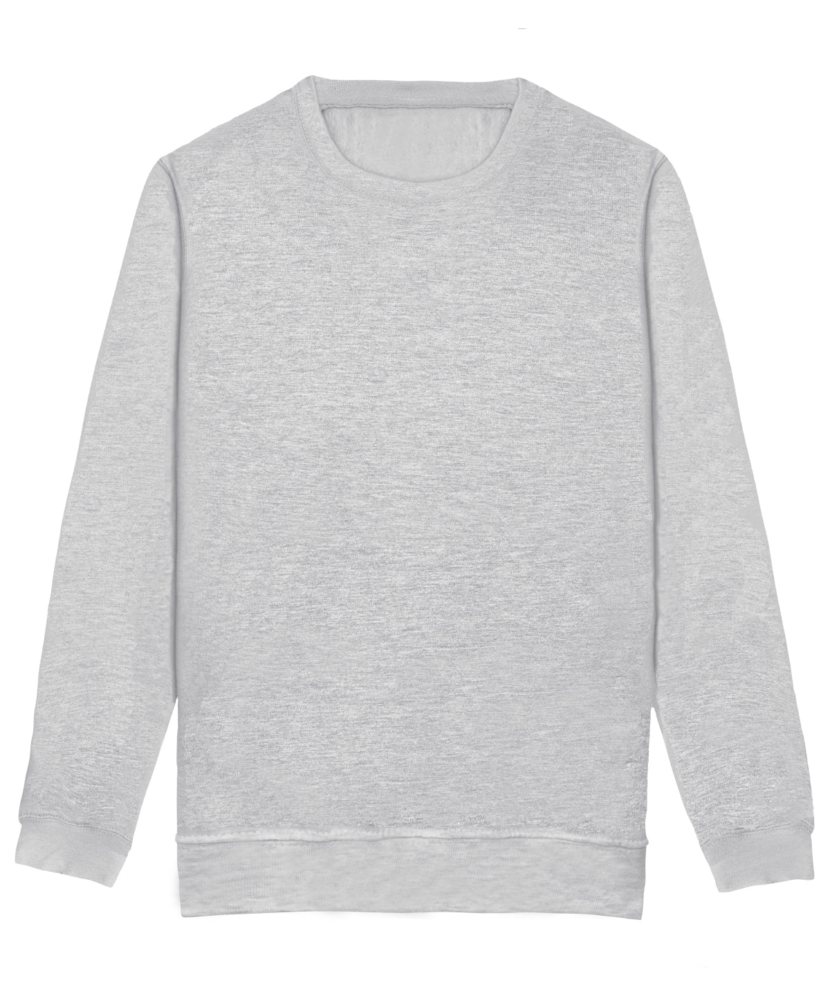 AWDis Just Hoods Kids AWDis sweatshirt in Heather Grey, front view