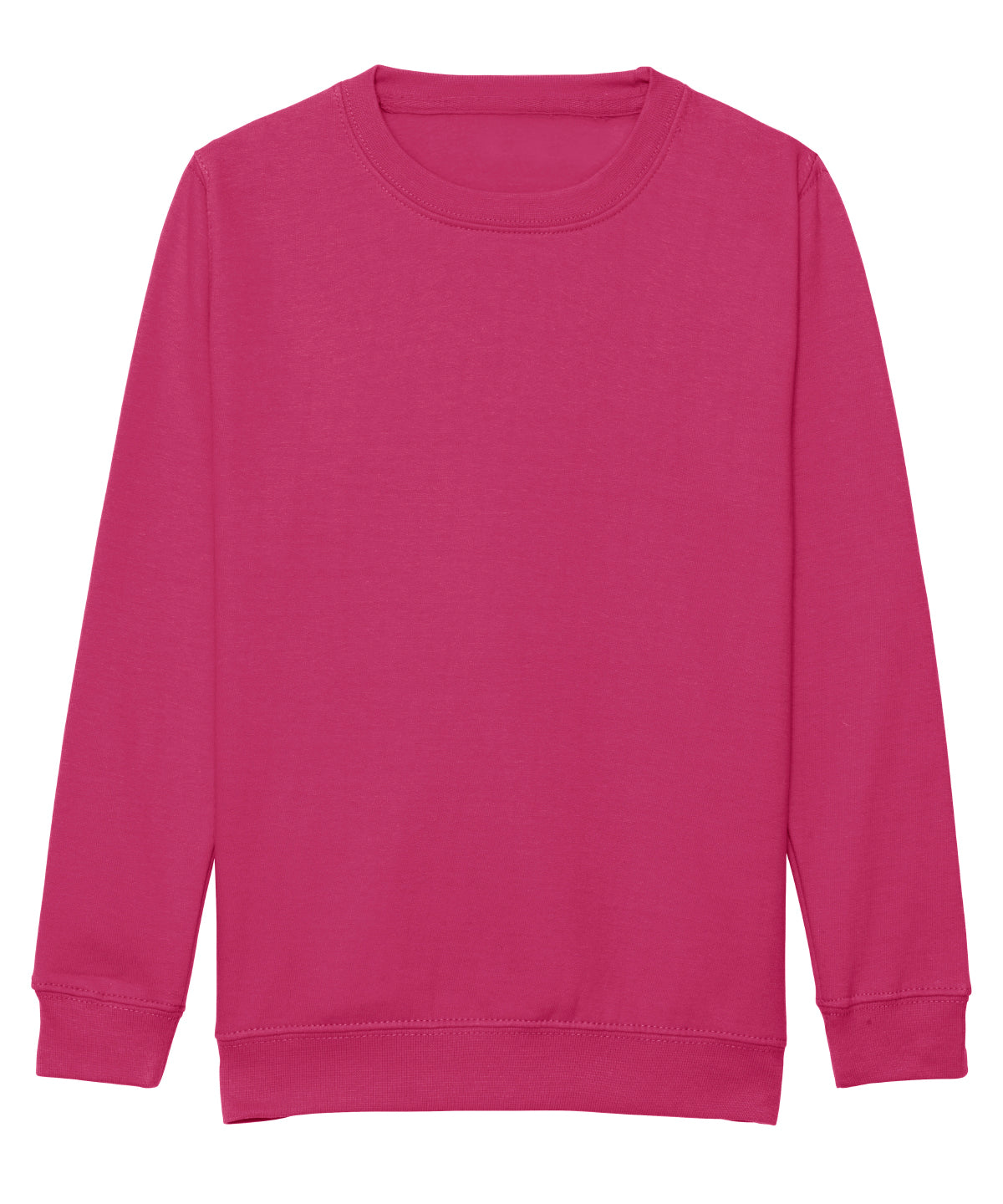 AWDis Just Hoods Kids AWDis sweatshirt in Hot Pink, front view