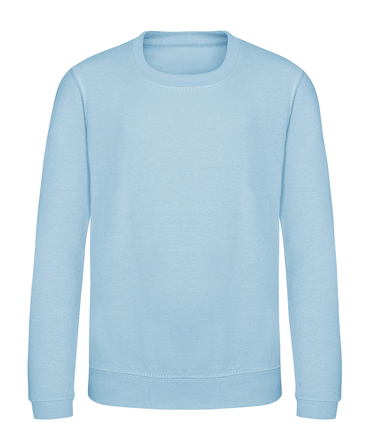AWDis Just Hoods Kids AWDis sweatshirt in Ice Blue, front view
